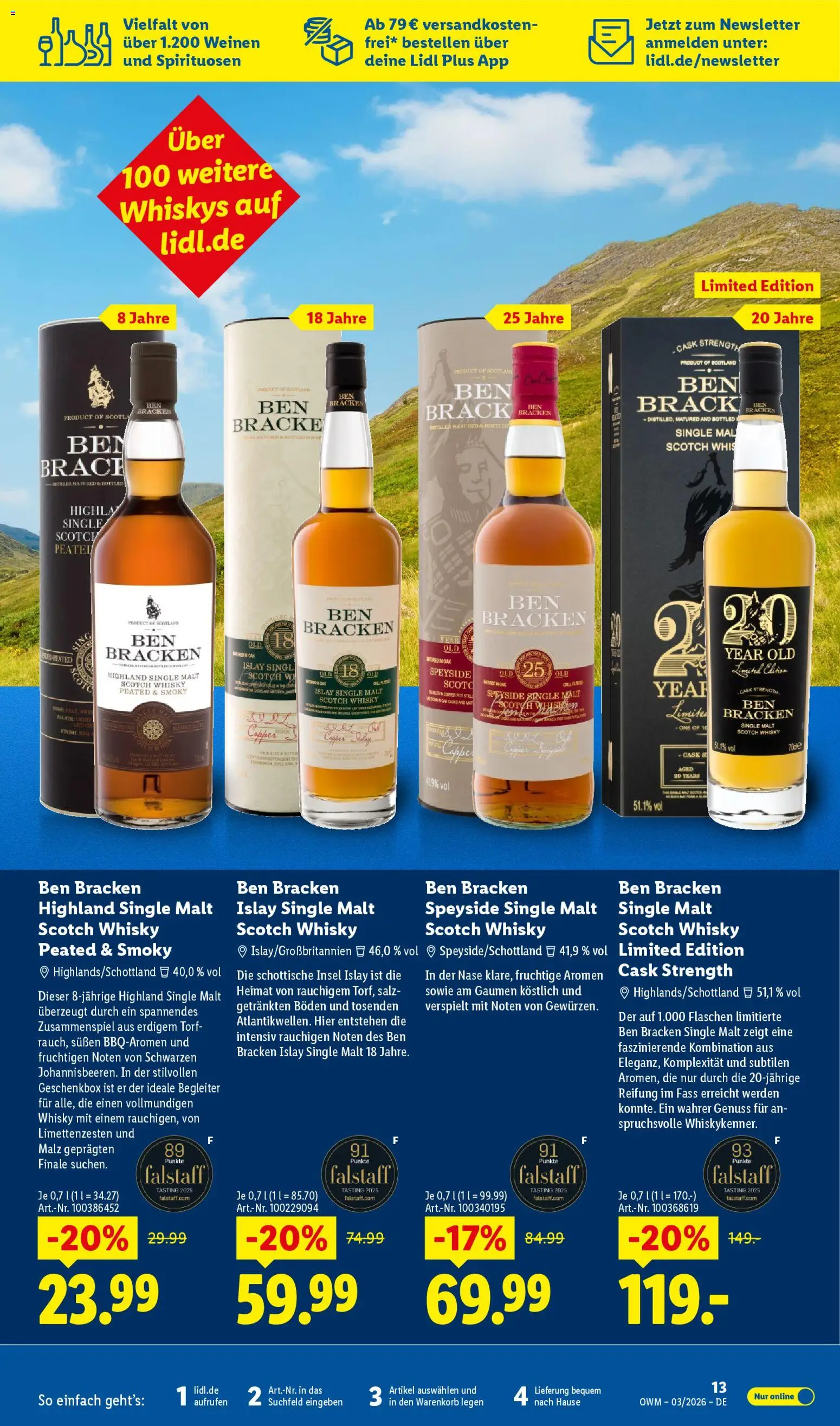 Lidl - Prospekt – gültig ab 01.03.2026 | Seite: 13 | Produkte: Whisky, Finish, Salz