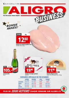 Aligro Aktionen Business Chavannes, Matran, Genève, Sion ab 26.12.2025 gültig