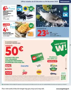 Auchan - Les prix bas qui font du bien au quotidien - Voorbeeld van een folder van Auchan, geldig van 02.12.2025 | Pagina: 27 | Producten: Coca Cola, Chips, NOS, Mes