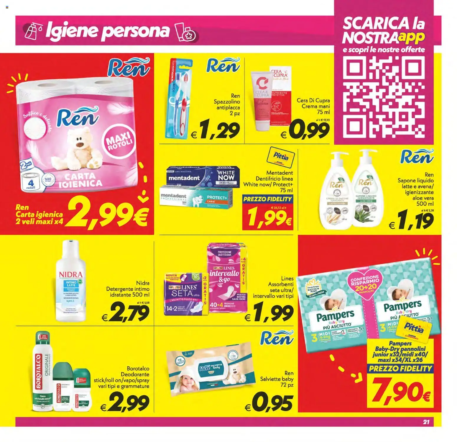 Volantino SuperConveniente del 06.03.2026 | Pagina: 21 | Prodotti: Pannolini, Carta igienica, Deodorante, Dentifricio