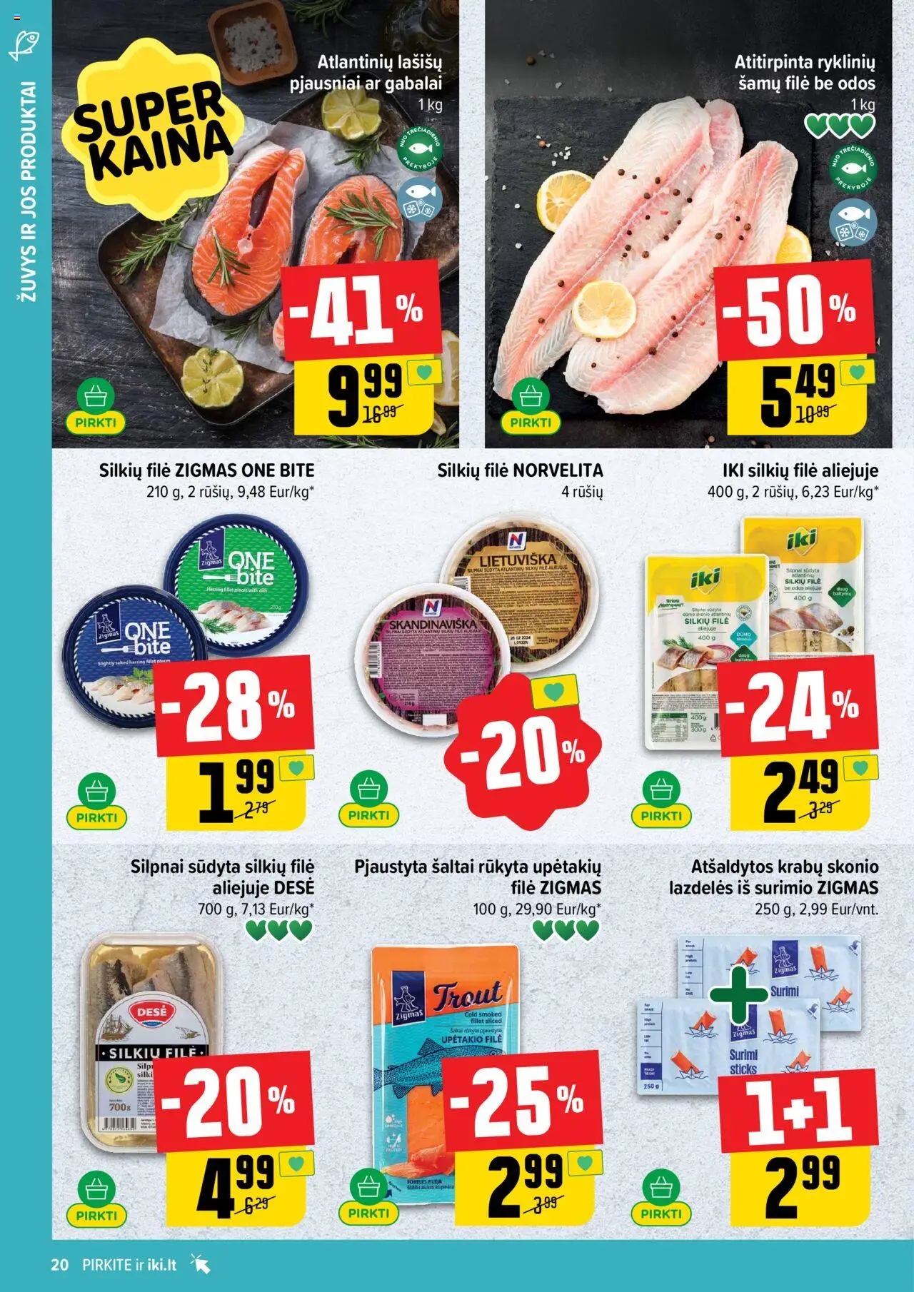 IKI akcijos nuo 15.09.2025 | Puslapis: 20 | Prekių: Silkių filė