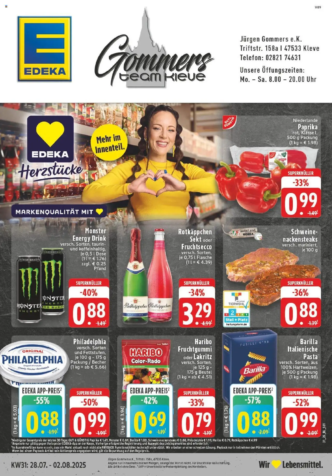 Edeka prospekt Kleve	 - gültig ab dem 27.07.2025 | Seite: 1 | Produkte: Rotkappchen sekt, Energy, Fruchtsecco, Monster