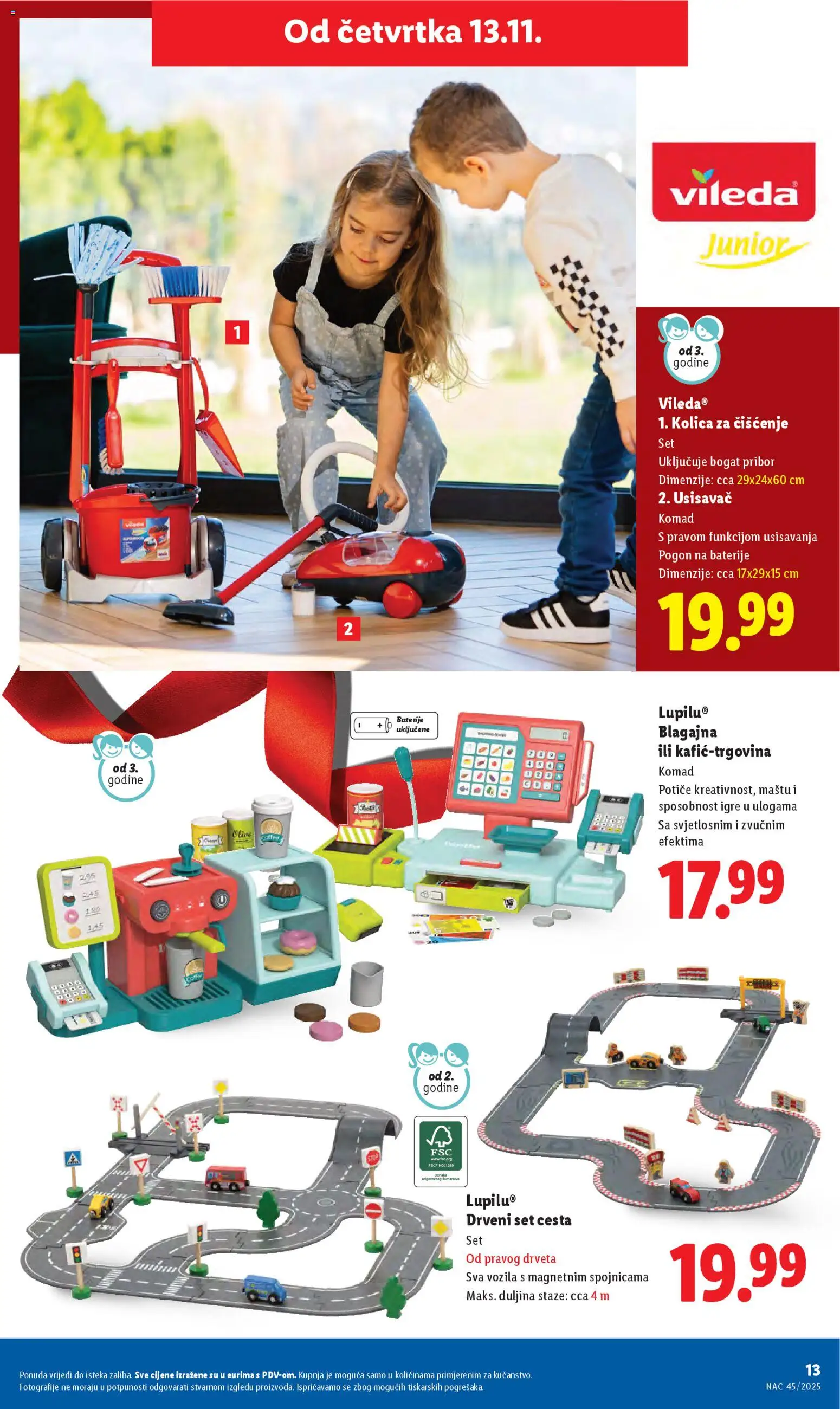 Lidl katalog | vrijedi od 06.11.2025 | Stranica: 12 | Proizvodi: Usisavač, Kolica, Baterije, Vileda
