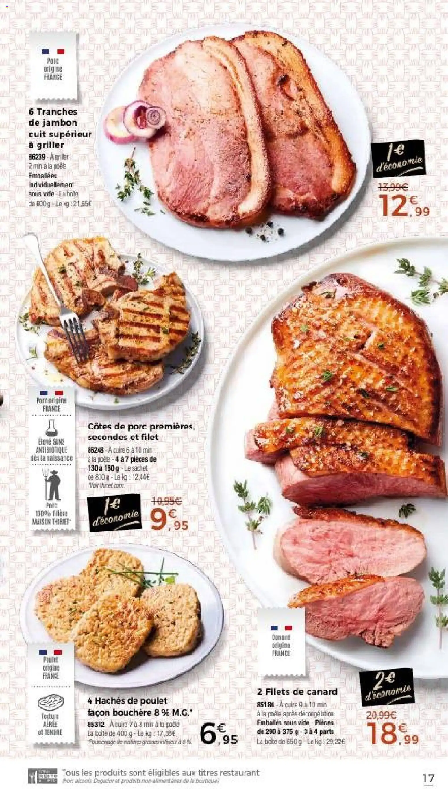 {H1} | Page: 17 | Produits: Poêle, Jambon, Porc