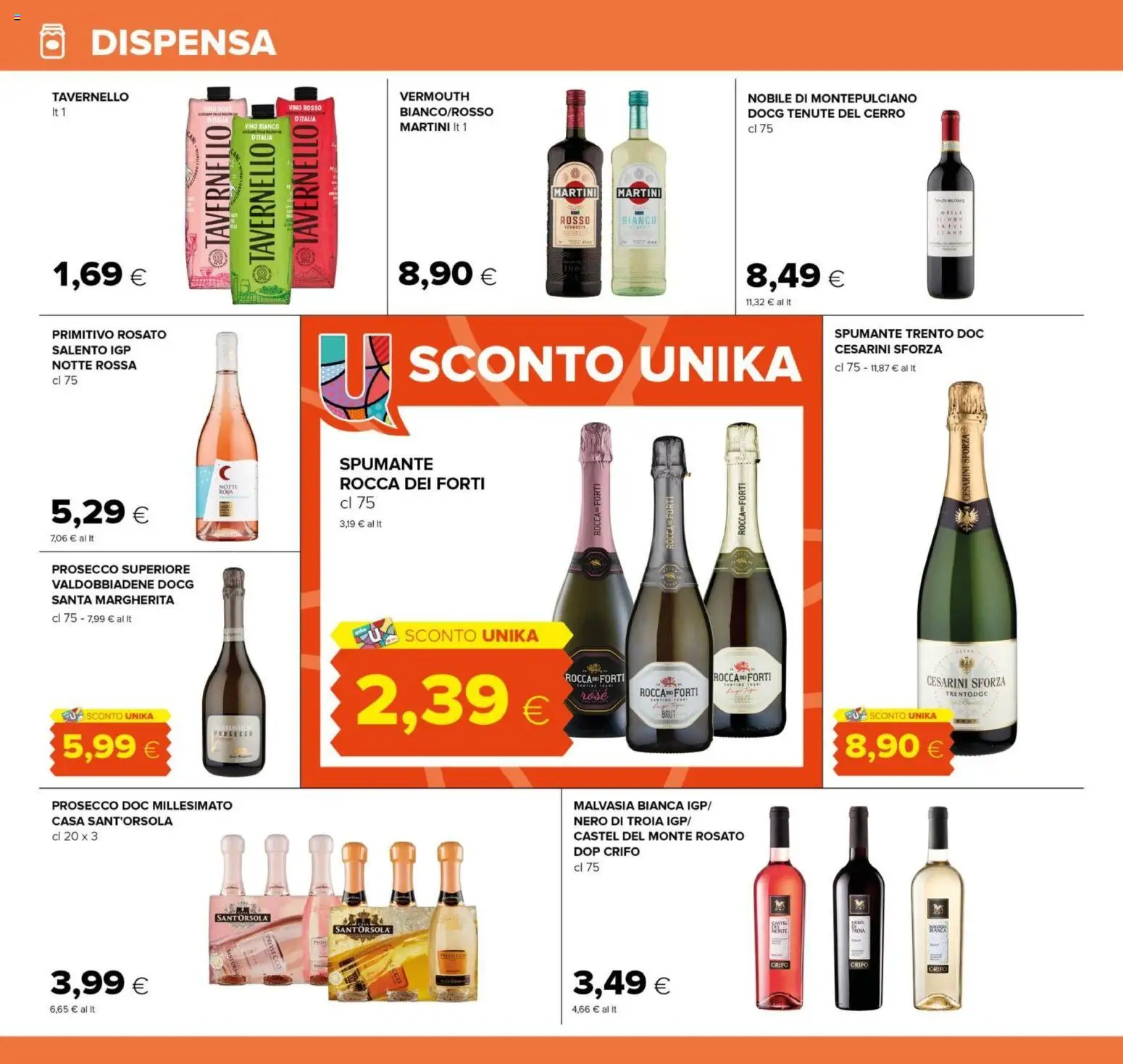 Volantino Oasi del 26.03.2026 | Pagina: 26 | Prodotti: Prosecco, Spumante, Vino rosso, Vino bianco