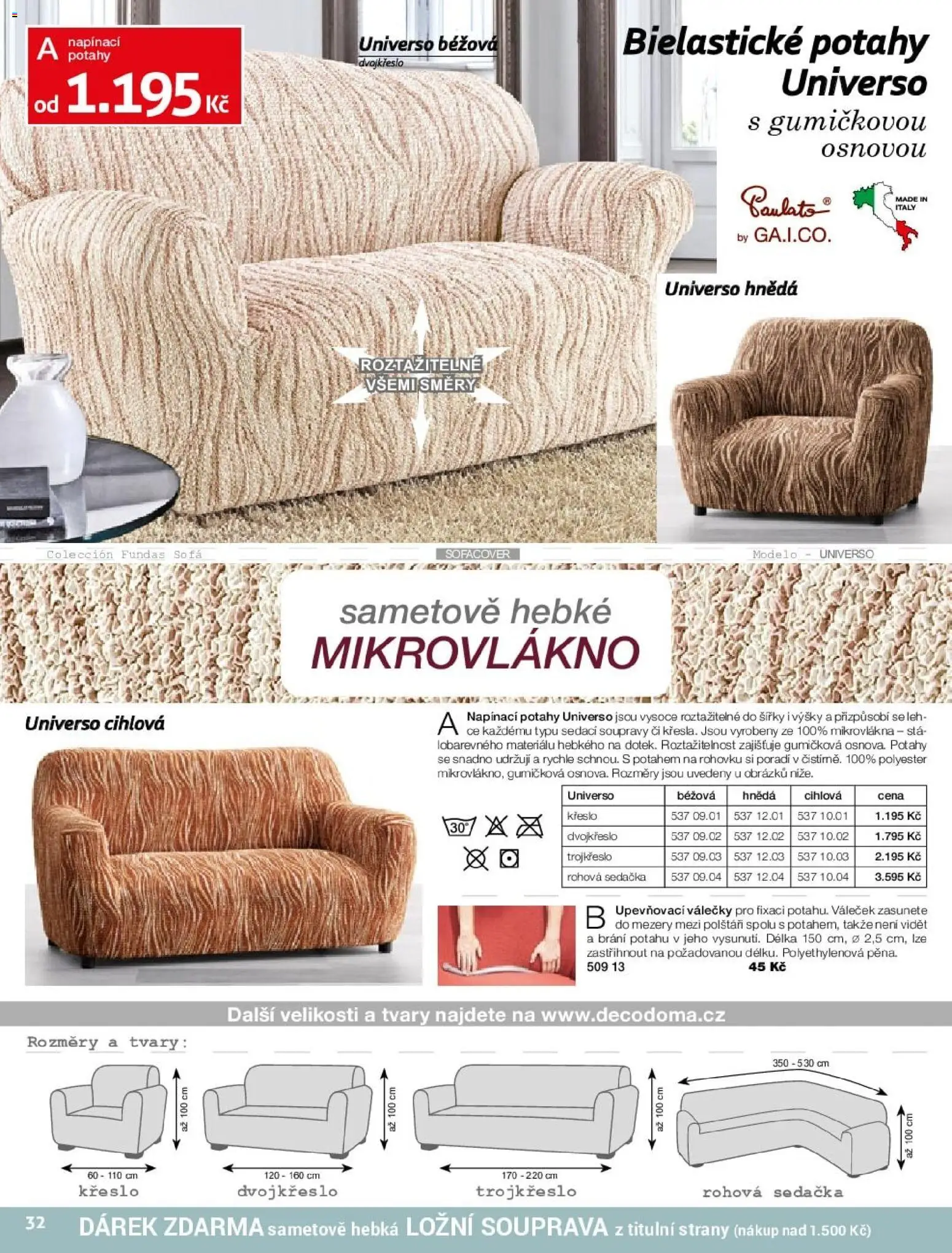 Decodoma katalog od 16.02.2026 | Strana: 32 | Produkty: Sedačka, Křeslo, Váleček