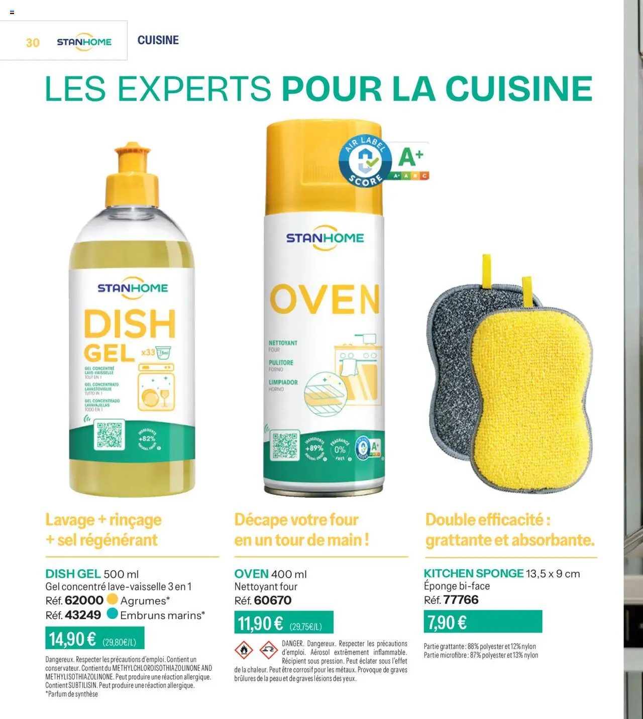 {H1} | Page: 30 | Produits: Four, Lave-vaisselle, Eponge, Sel