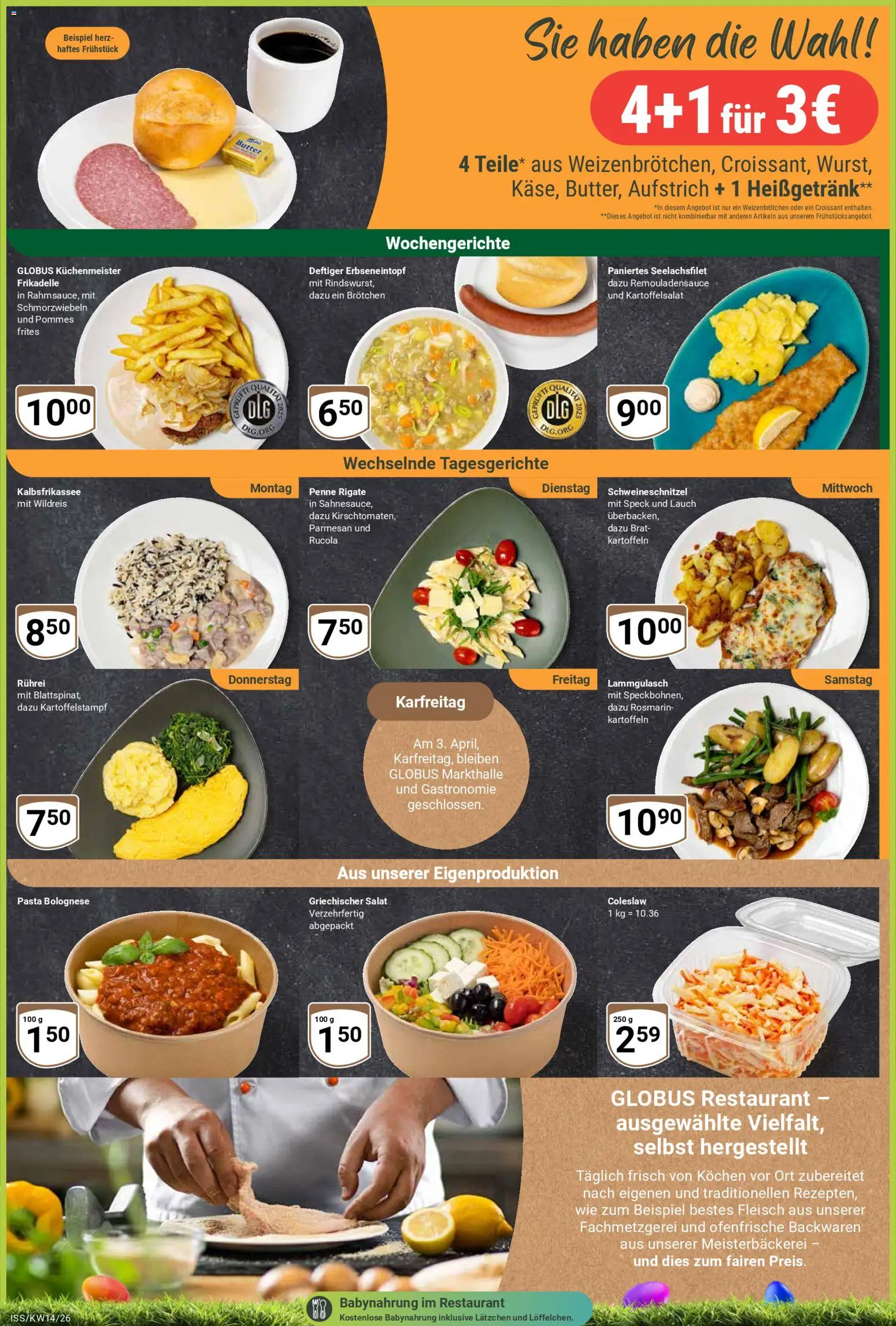 Globus Prospekt 	 – gültig ab 30.03.2026 | Seite: 6 | Produkte: Ofenfrische, Croissant, Kartoffeln, Pasta