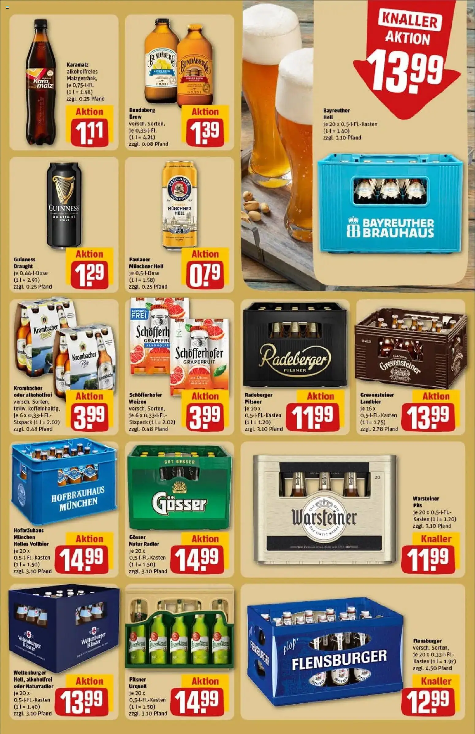 Rewe prospekt Dachau	 – gültig ab 26.01.2026 | Seite: 21 | Produkte: Bayreuther hell, Flensburger, Krombacher, Paulaner