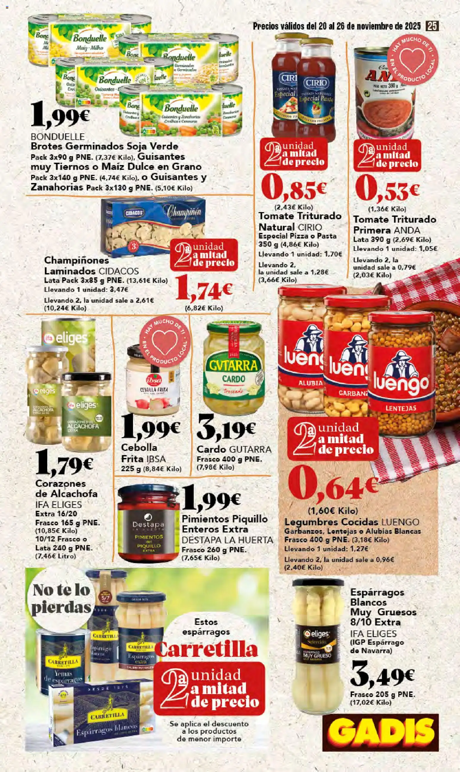 Gadis - Black Friday │ válido desde el 20.11.2025 | Página: 25 | Productos: Νερό καρύδας, Pasta, Té, Παγωμένο τσάι