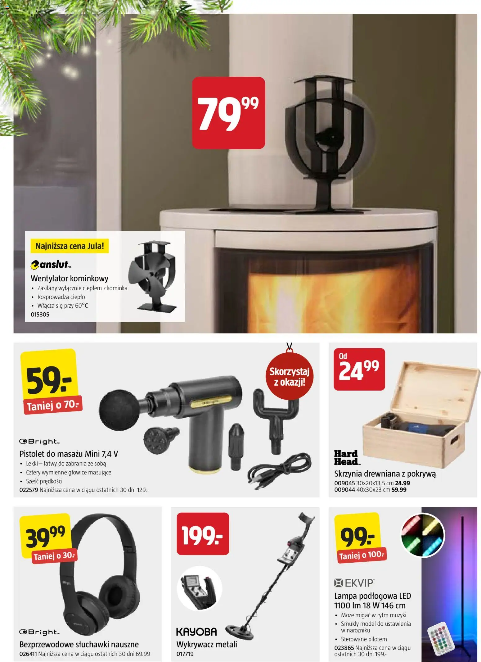 Jula Gazetka - Świąteczny magazyn od 02.12.2025 | Strona: 16 | Produkty: Słuchawki, Wentylator, Lampa