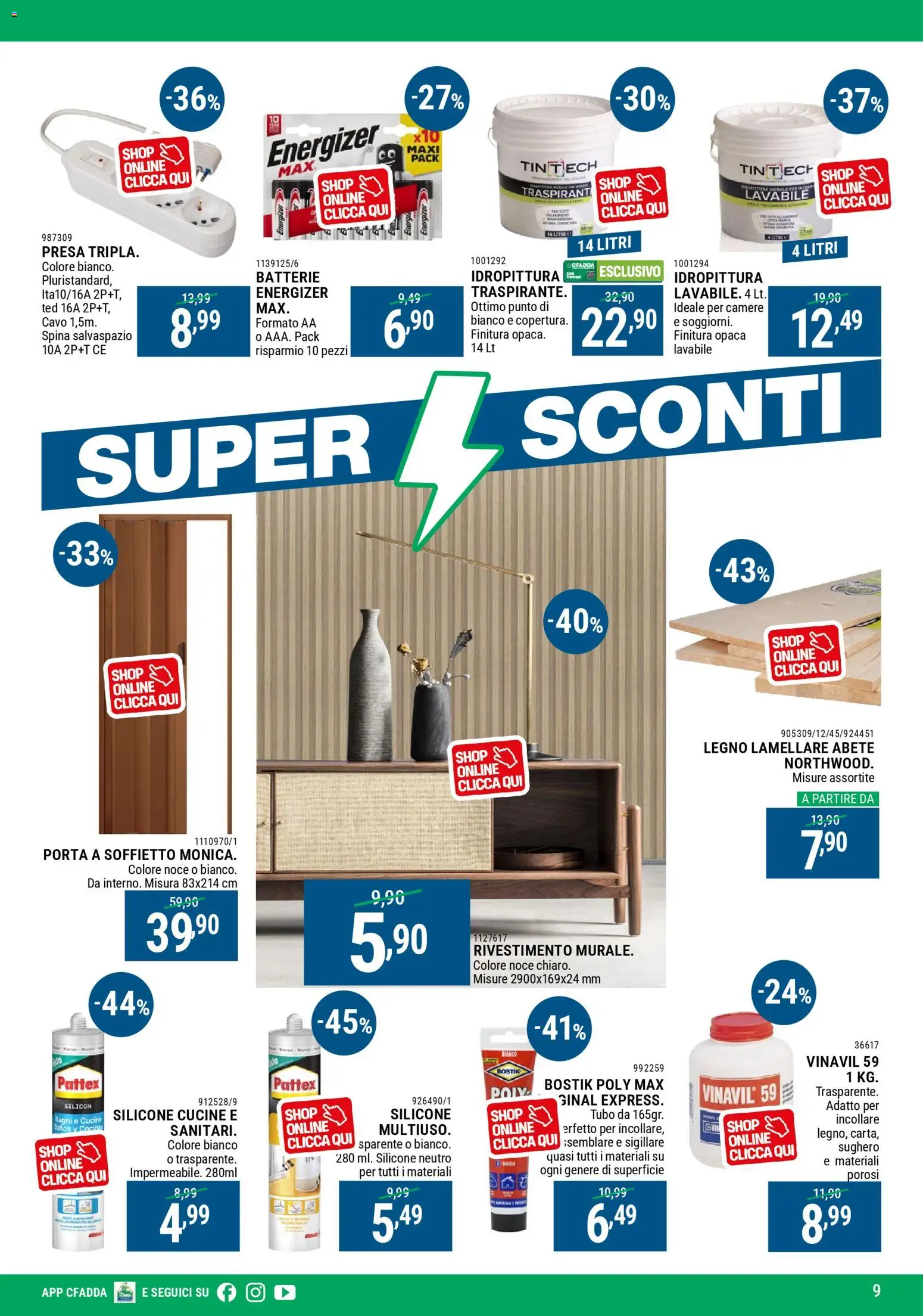 Volantino CFadda del 01.12.2025 | Pagina: 9 | Prodotti: Cucine, Silicone, Presa, Batterie