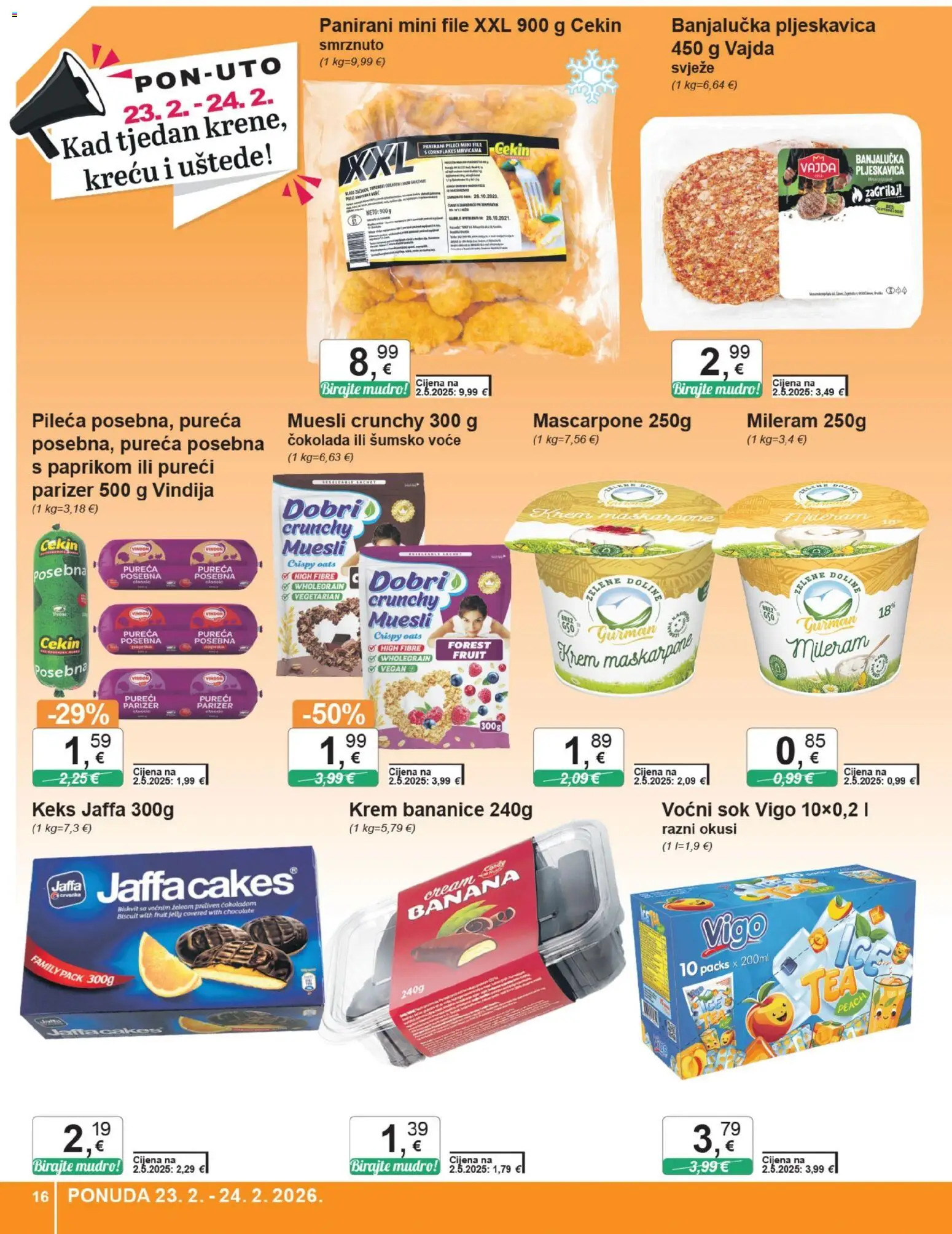 KTC katalog | vrijedi od 18.02.2026 | Stranica: 16 | Proizvodi: Vindija, Mascarpone, Paprika, Parizer