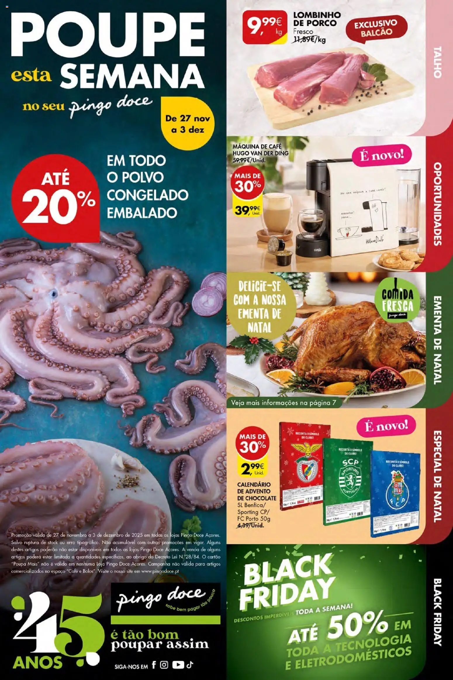 Pingo Doce Black Friday │ válido de 27.11.2025 | Página: 1 | Produtos: Máquina de café, Polvo, Café, Chocolate