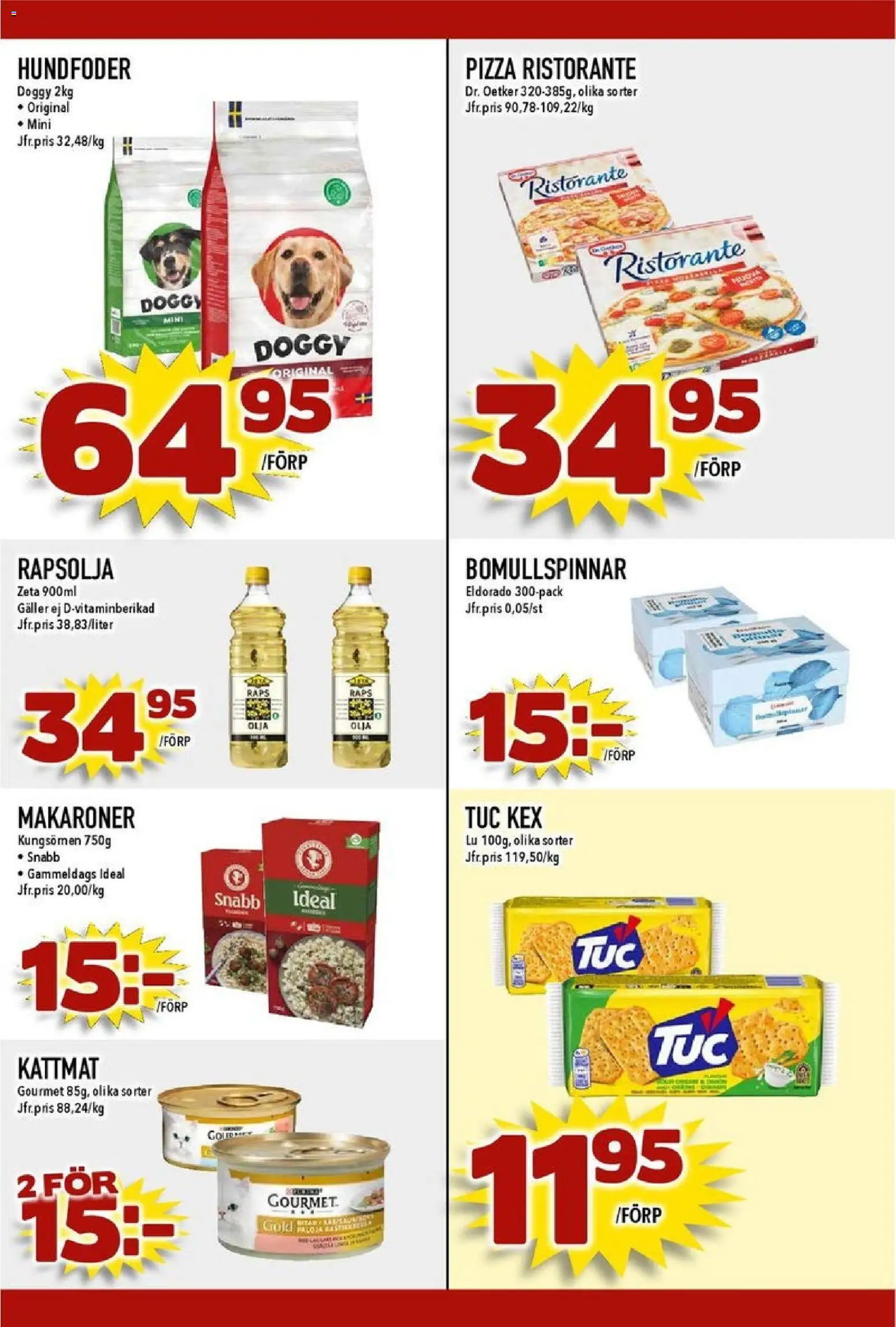 Matdax reklamblad aktuell från 26.01.2026 | Sida: 20 | Produkter: Galler, Makaroner, Rapsolja, Pizza