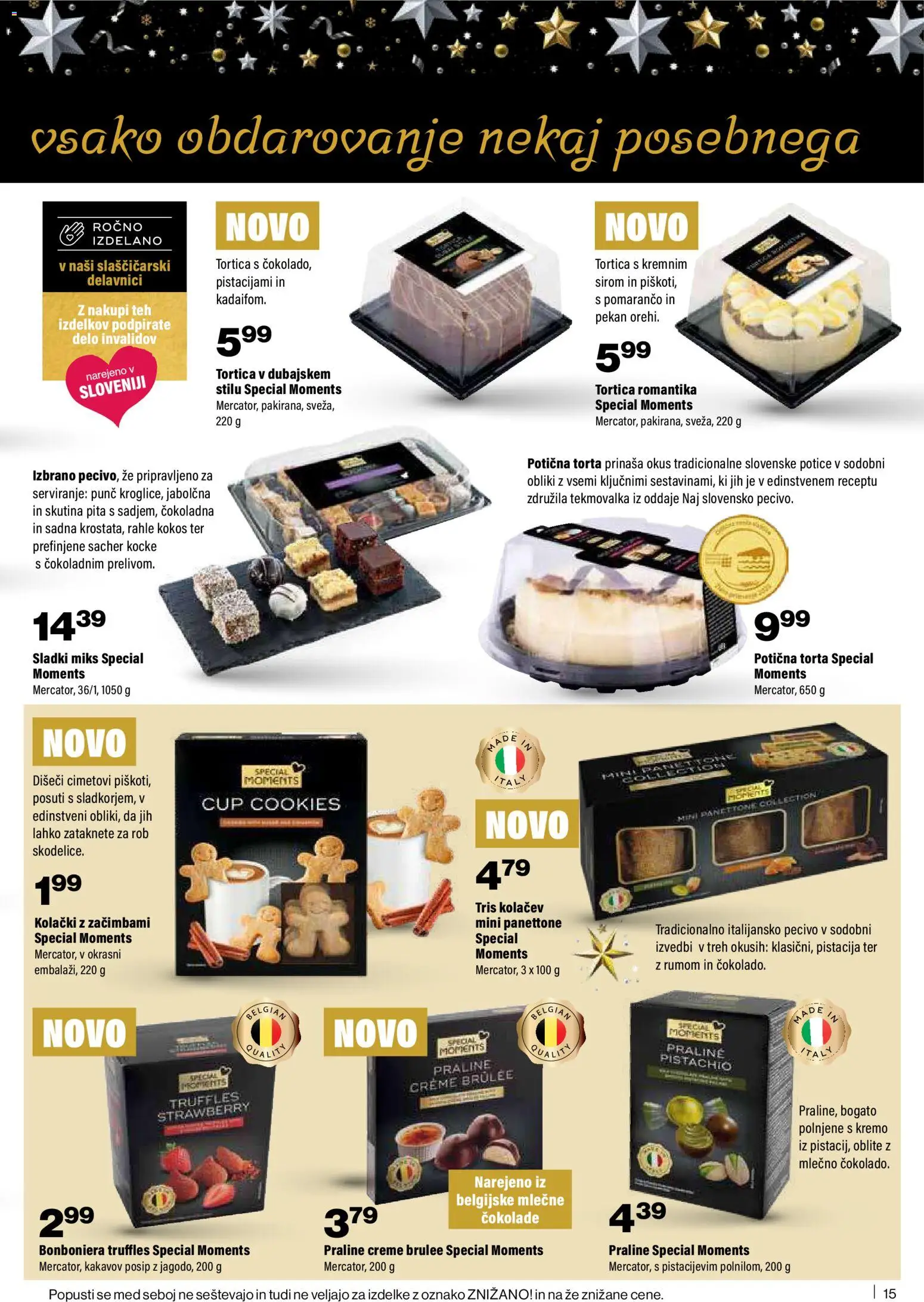Novi Mercator katalog ponudbe – veljaven od 11.12.2025 | Stran: 15 | Izdelki: Pita, Torta, Bonboniera