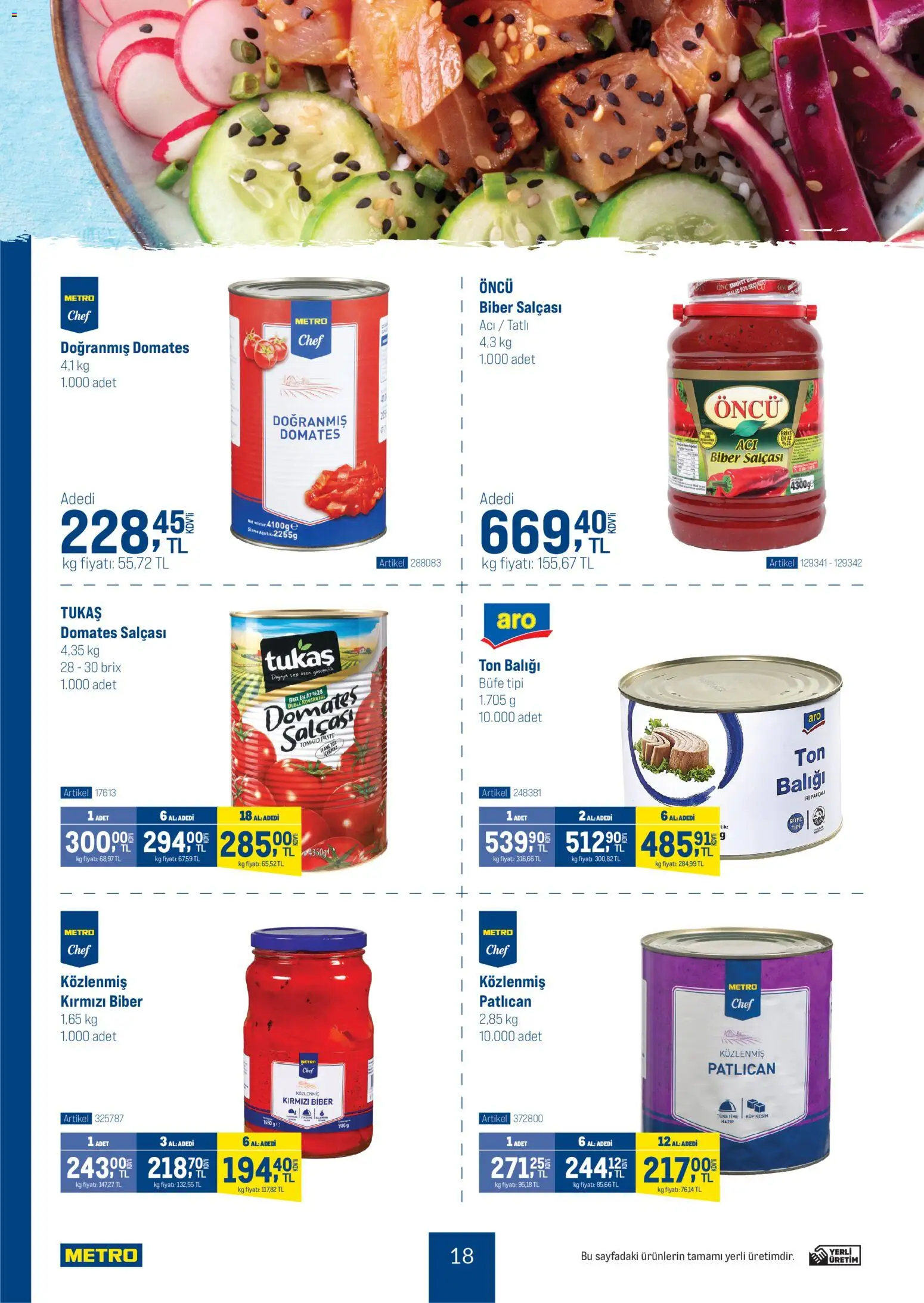 Metro - Dünya Mutfakları - 05.11.2025 tarihinden itibaren geçerlidir | Sayfa: 18 | Ürünler: Tuz, Biber, Patlıcan, Ton balığı
