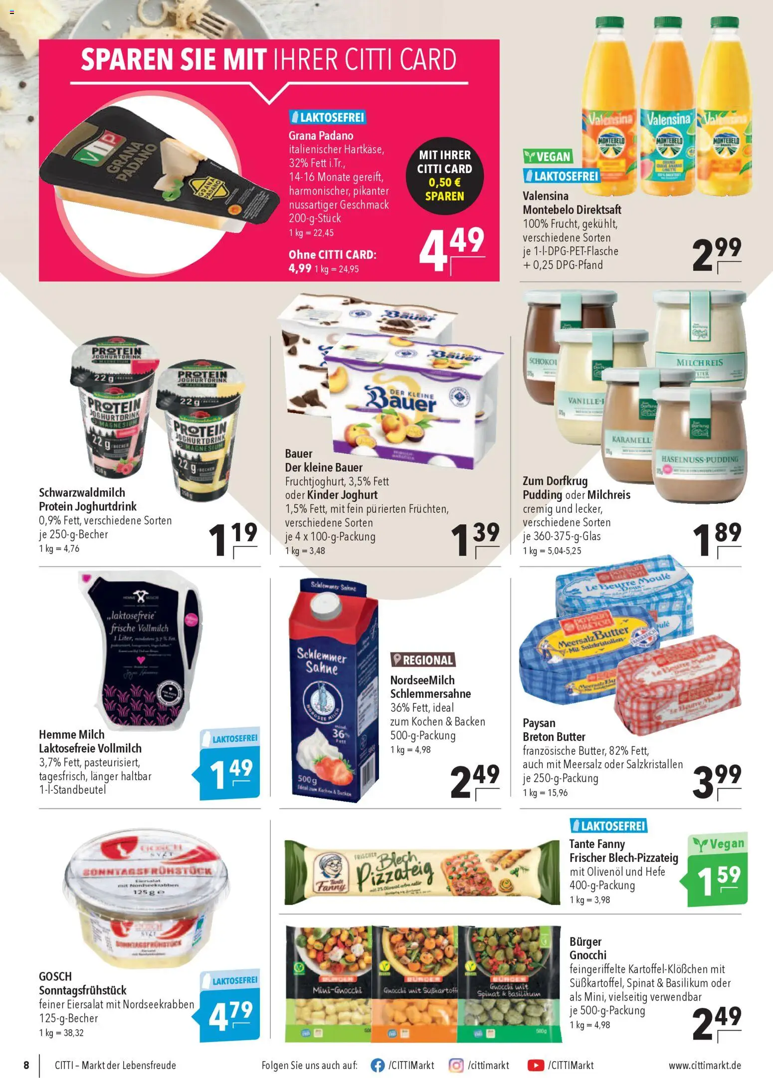 CITTI Markt Prospekt 	 – gültig ab 25.02.2026 | Seite: 8 | Produkte: Joghurt, Olivenol, Burger, Sahne