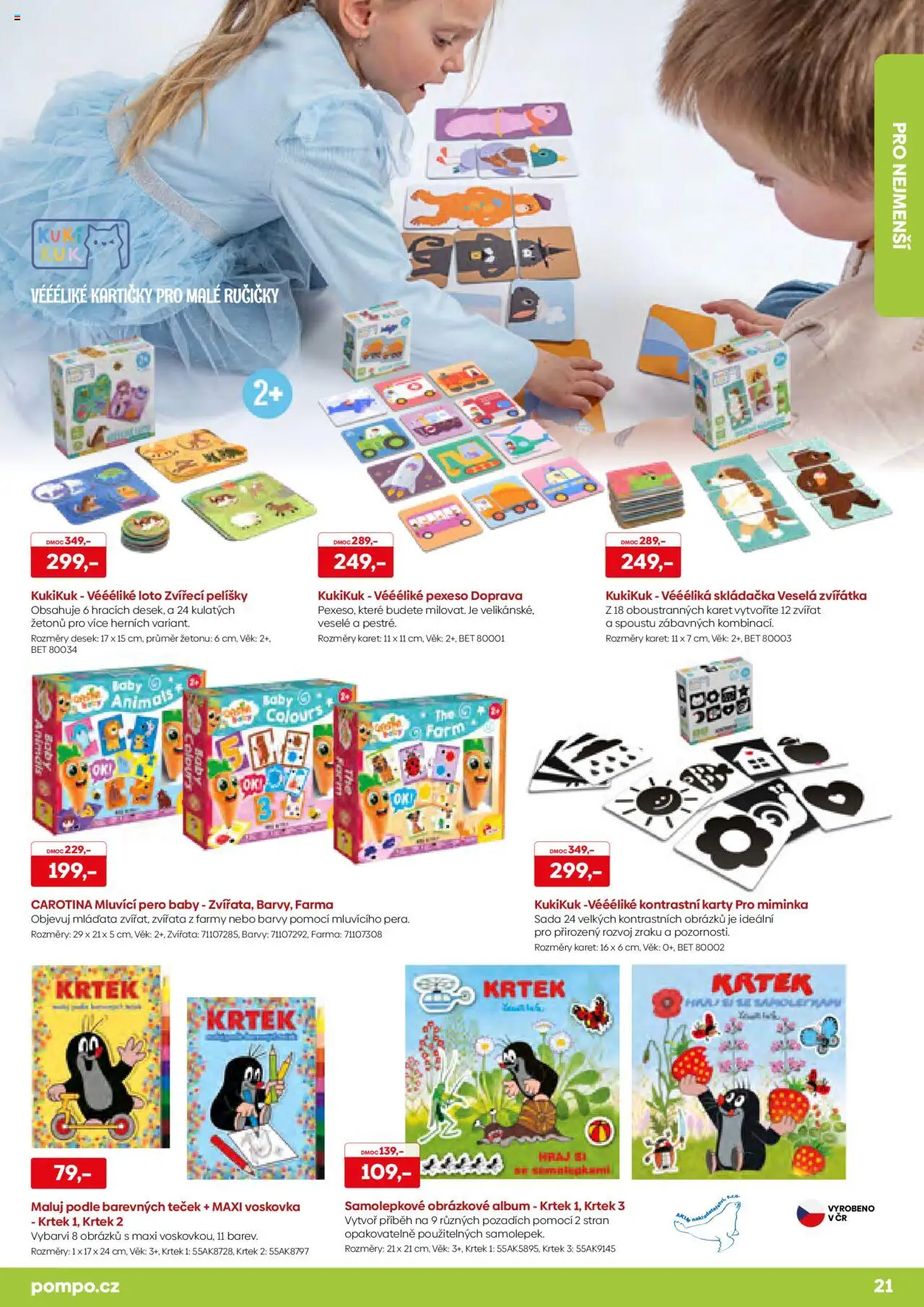 POMPO katalog Léto 2025 od 16.05.2025 | Strana: 21 | Produkty: Pero, Boby, Karty, Barvy