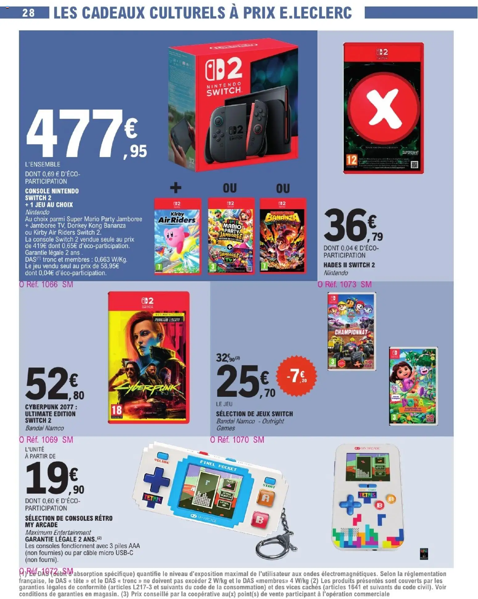 {H1} | Page: 28 | Produits: Vidéo, Câble, Jeux, Piles