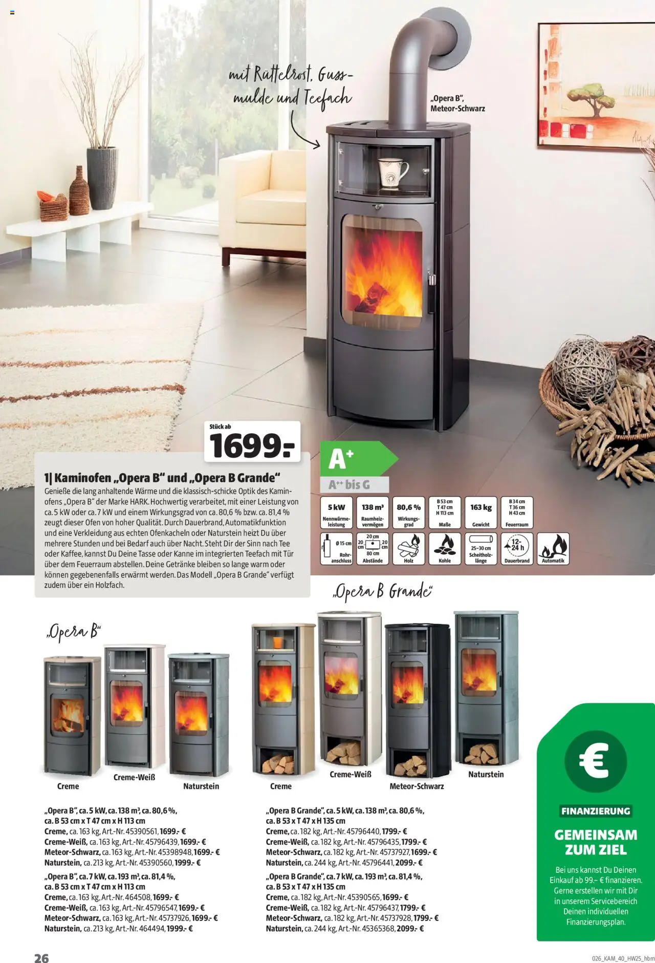 Hagebau Kaminöfen - gültig ab dem 07.07.2025 | Seite: 26 | Produkte: Ofen, Gewicht, Tür, Kaminofen