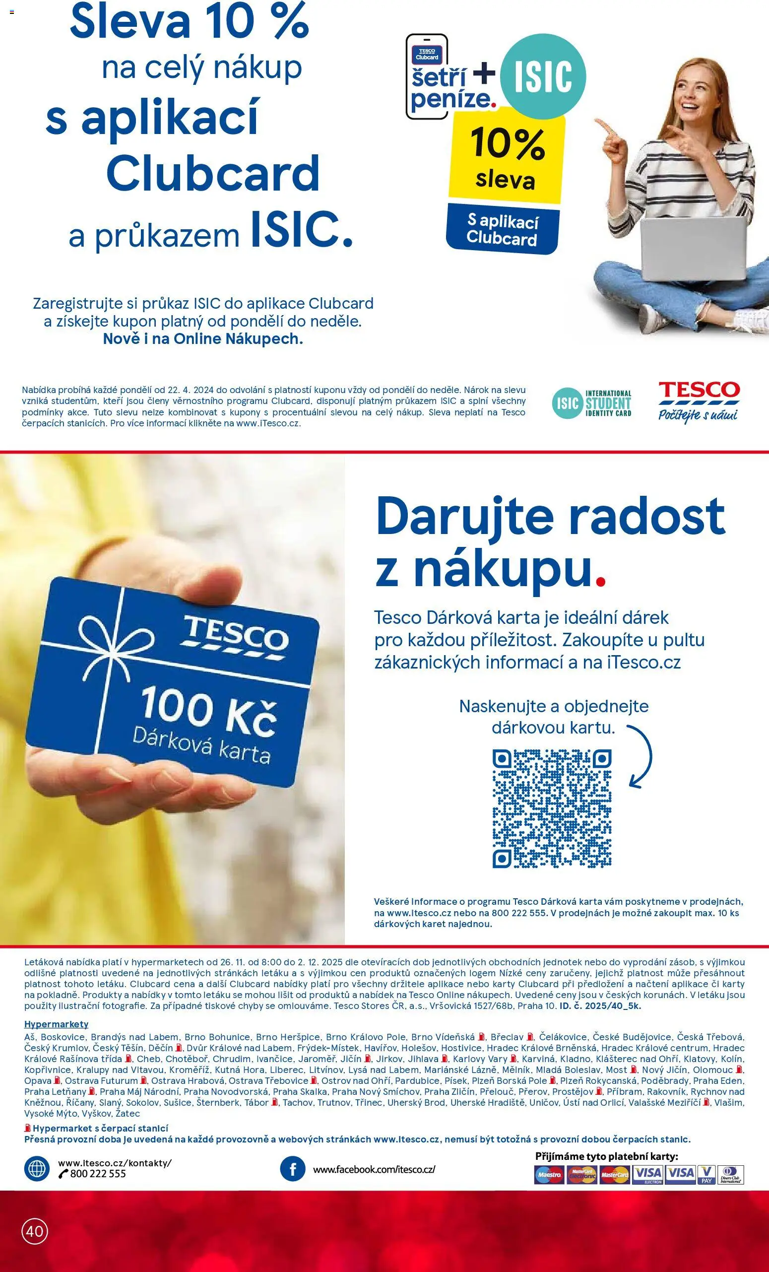Tesco Black Friday od 26.11.2025 | Strana: 40 | Produkty: Mošt, Karty, Futurum