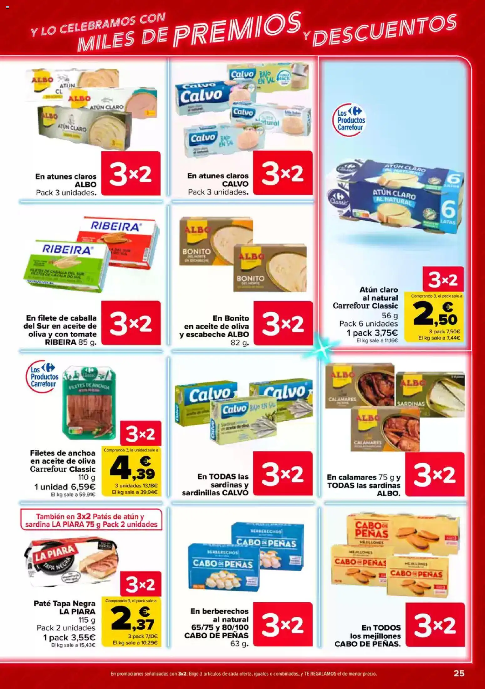 Carrefour folleto │ válido desde el 23.04.2026 | Página: 25 | Productos: Aceite, Anchoa, Σταθμός εργασίας, Atún claro