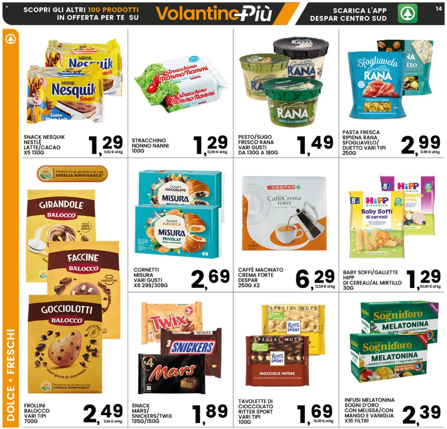 Volantino Interspar del 05.03.2026 | Pagina: 14 | Prodotti: Cereali, Prosciutto, Sugo, Macinato