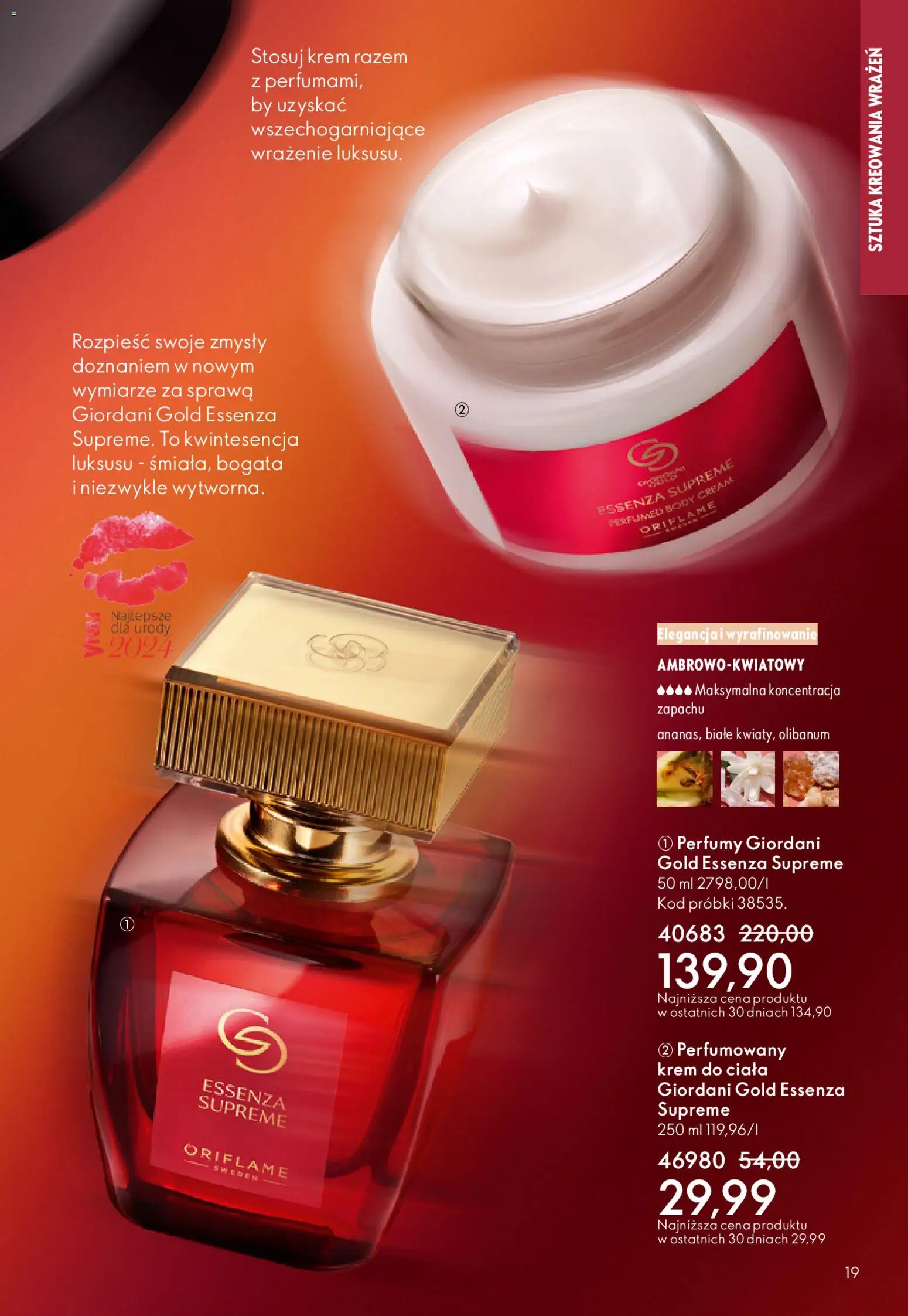 Oriflame Katalog 6 2026 od 15.04.2026 | Strona: 19 | Produkty: Perfumy, Body, Krem do ciała, Krem