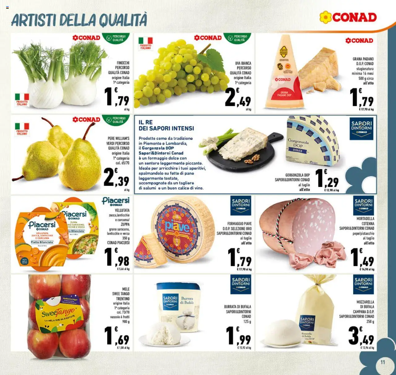 Volantino Conad del 08.10.2025 | Pagina: 11 | Prodotti: Uva, Mortadella, Finocchi, Vassoio