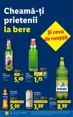 Ofertele Lidl valabile de la 03.11.2025 | Pagină: 24 | Produse: Bere, Plastik Kulübe
