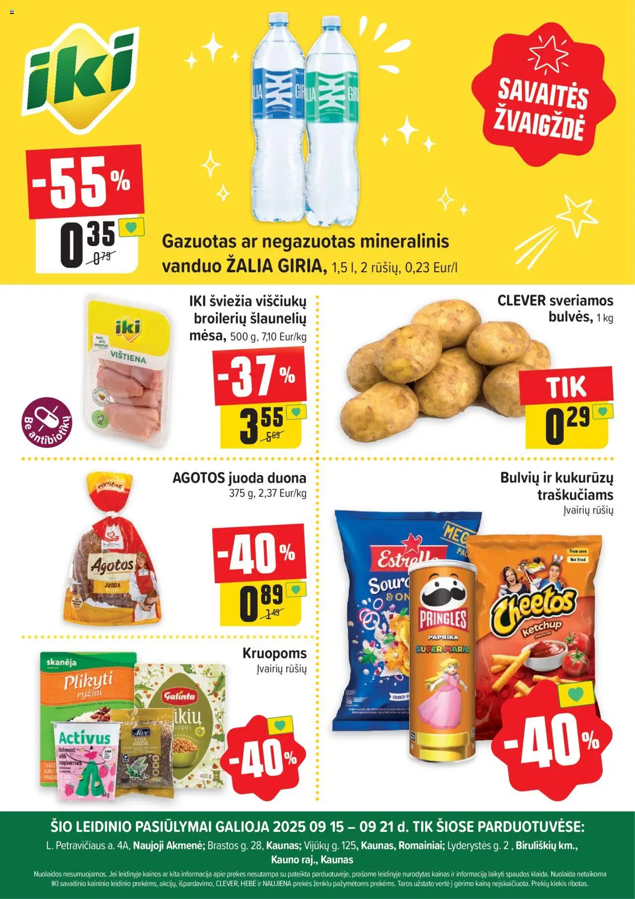IKI akcijos nuo 15.09.2025 | Puslapis: 1 | Prekių: Paprika, Duona, Vištiena, Ryžiai
