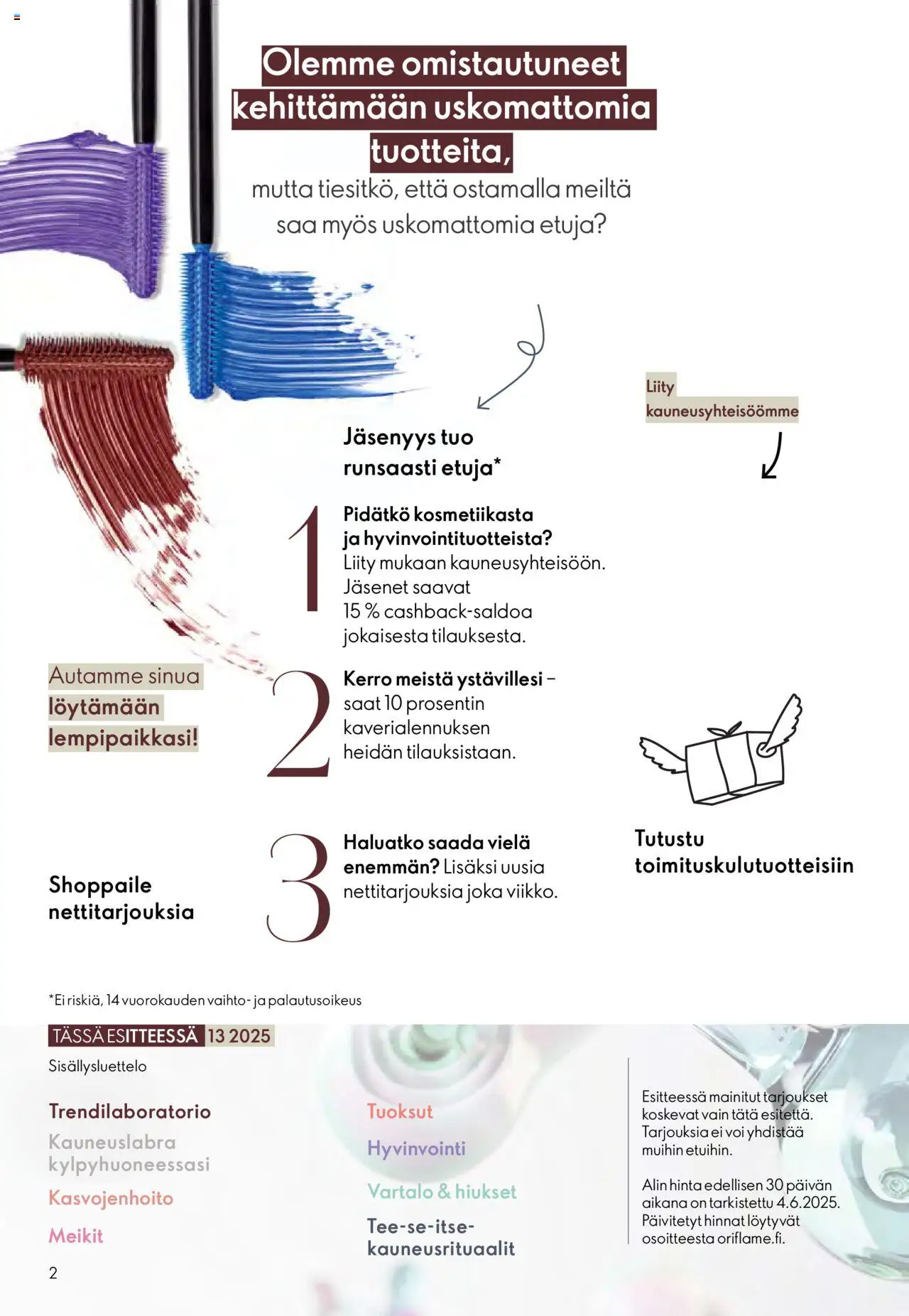 Oriflame - Esite 13 – voimassa 14.09.2025 alkaen | Sivu: 2 | Tuotteet: Voi