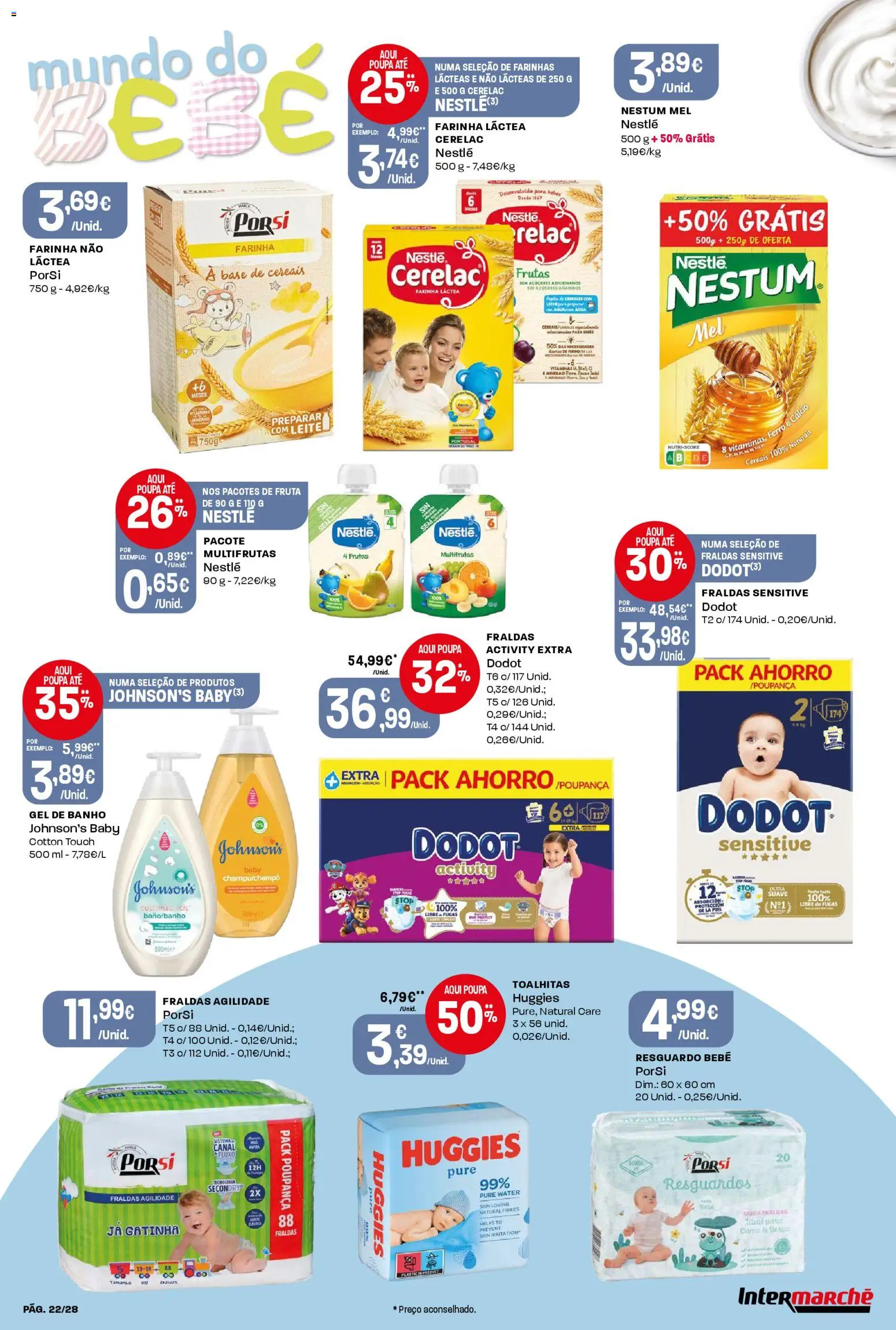 Intermarché Black Friday │ válido de 27.11.2025 | Página: 22 | Produtos: Fraldas, Banho, Mel, Cereais
