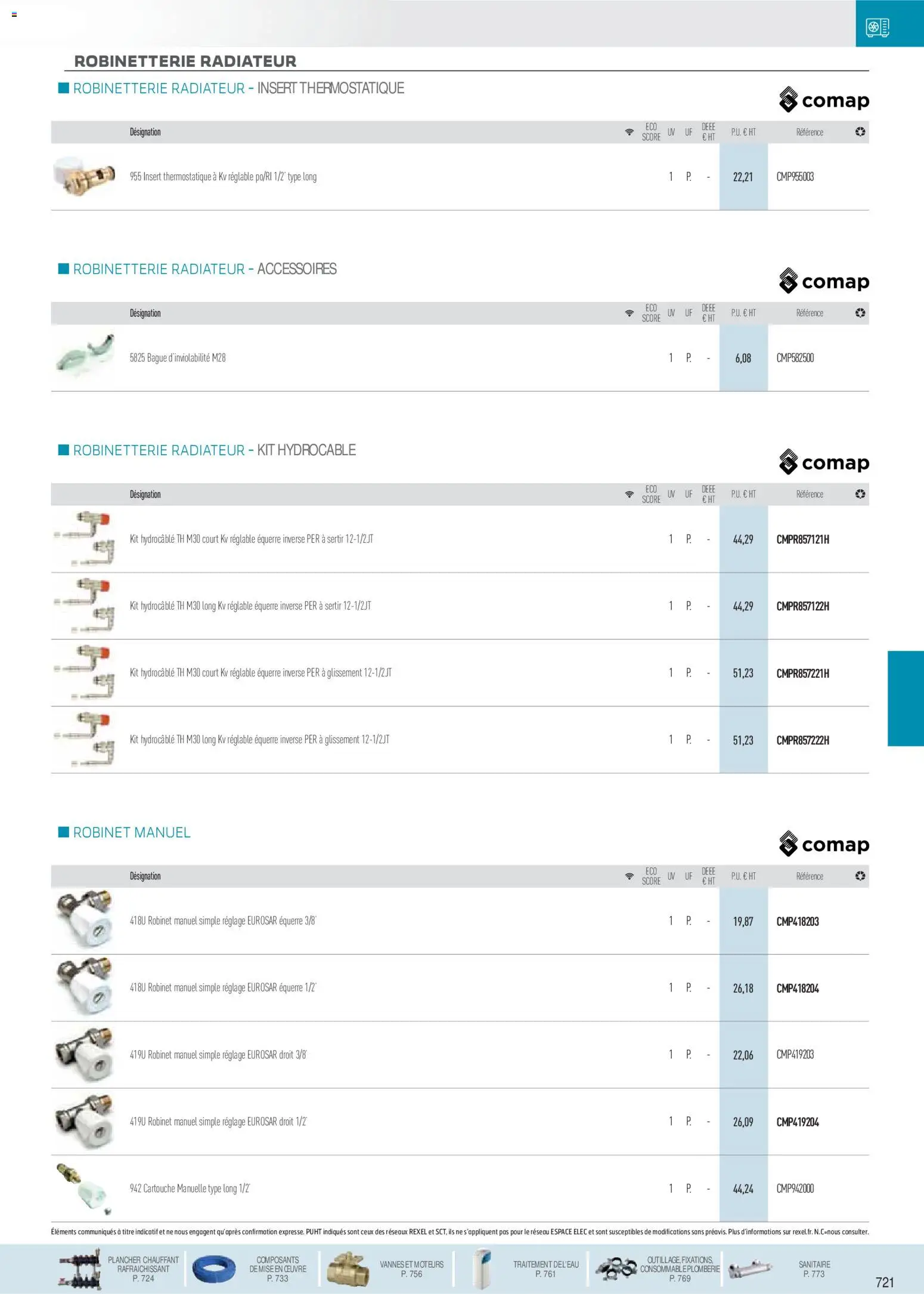 {H1} | Page: 66 | Produits: Robinet, Radiateur, Bague, Cartouche