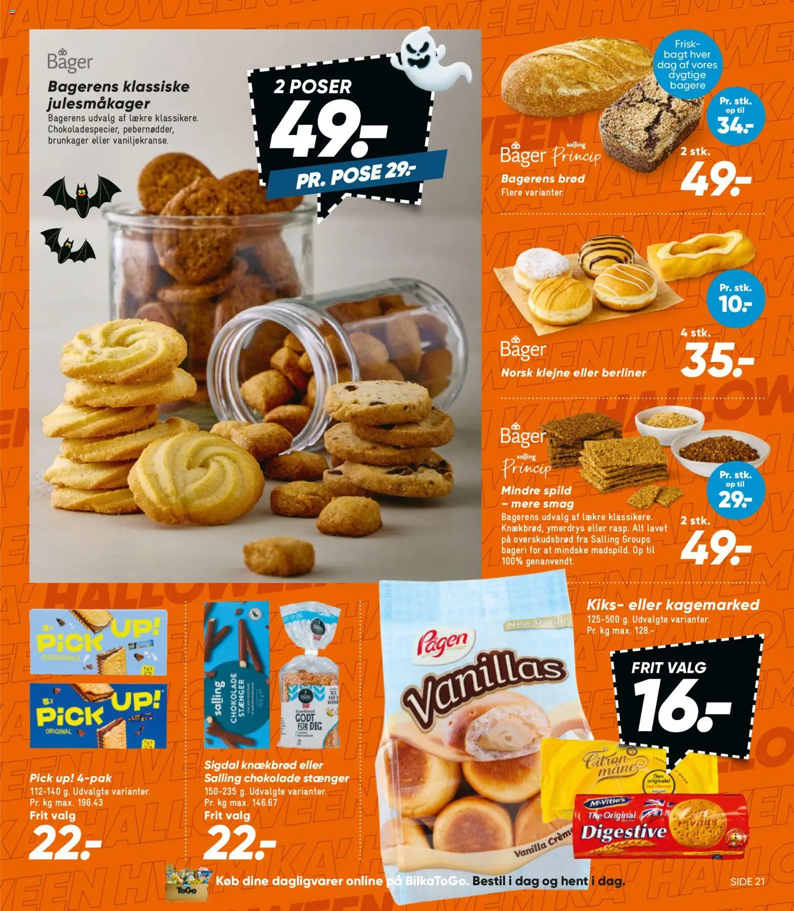 Bilka tilbudsavis – gyldig fra 24.10.2025 | Side: 28 | Produkter: Vaniljekranse, Chokolade, Bageri, Knækbrød