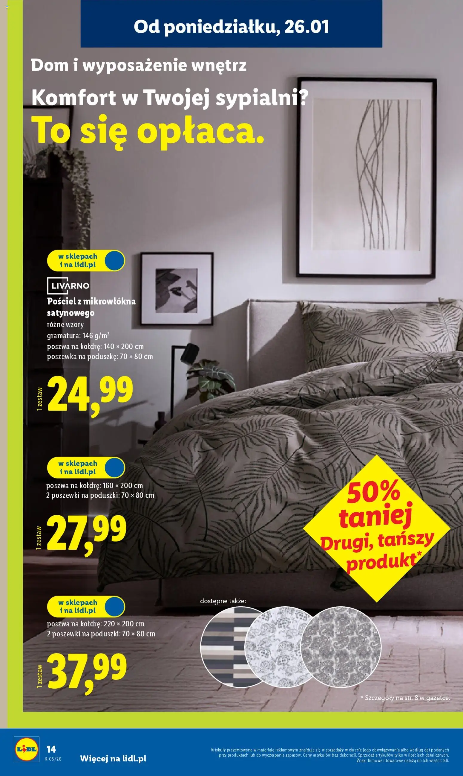 Lidl Katalog od 26.01.2026 | Strona: 14 | Produkty: Pościel