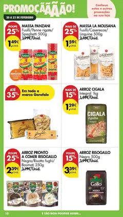 Pré-visualização MASSA PANZANI, Fusilli/Penne rigate/Spaghetti 500g válido de 20.02.2026 | Página: 10