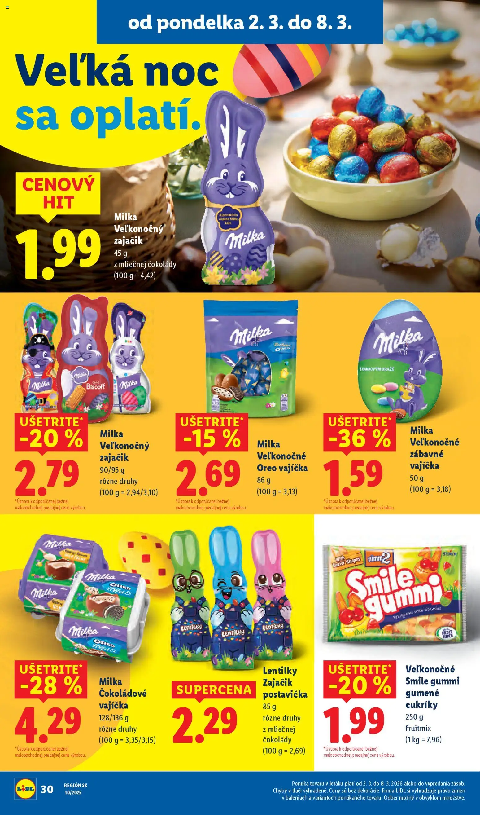 Nové Lidl akcie – leták je platný od 05.03.2026 | Strana: 76 | Produkty: Cukríky, Milka