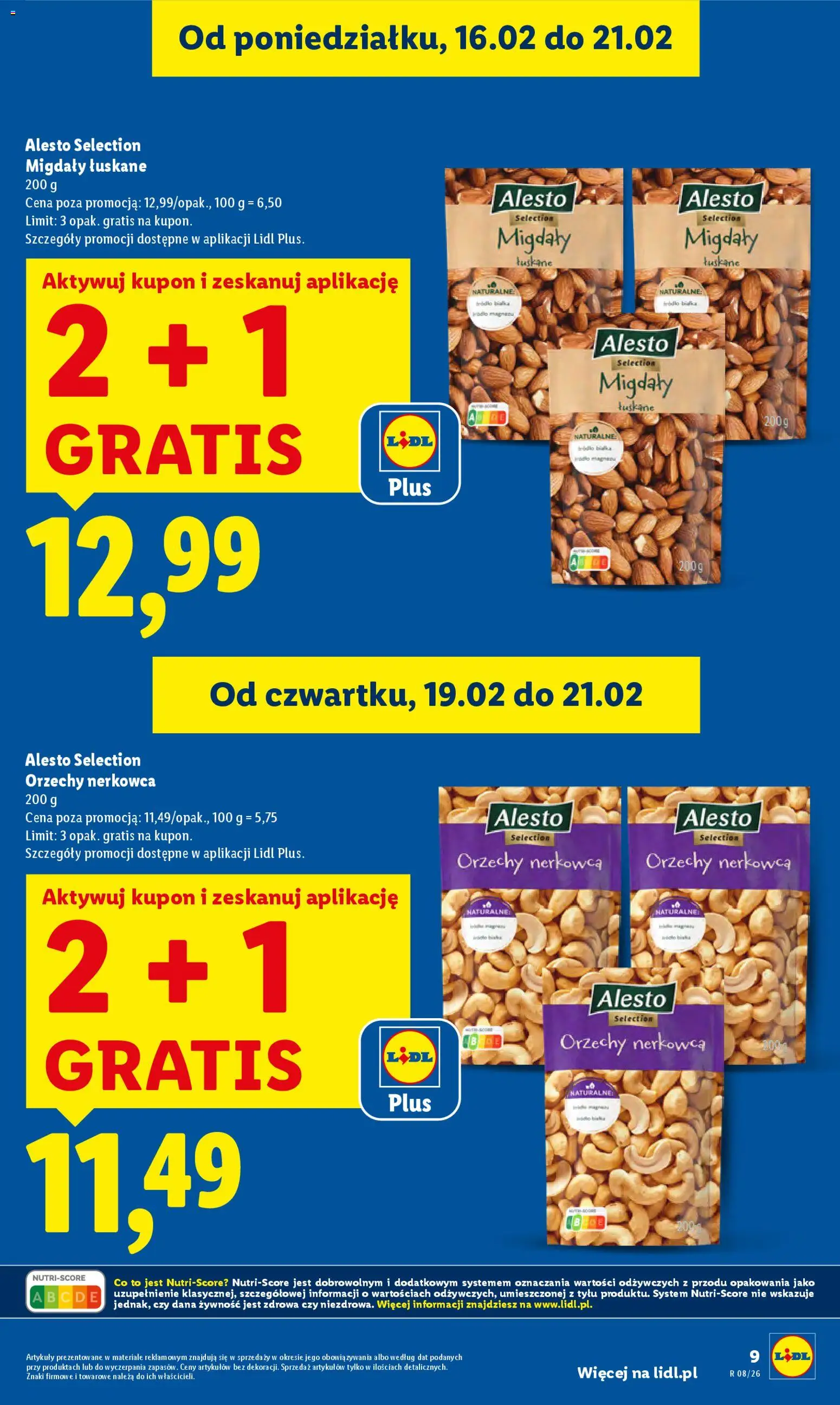 Lidl Gazetka od 19.02.2026 | Strona: 9 | Produkty: Orzechy