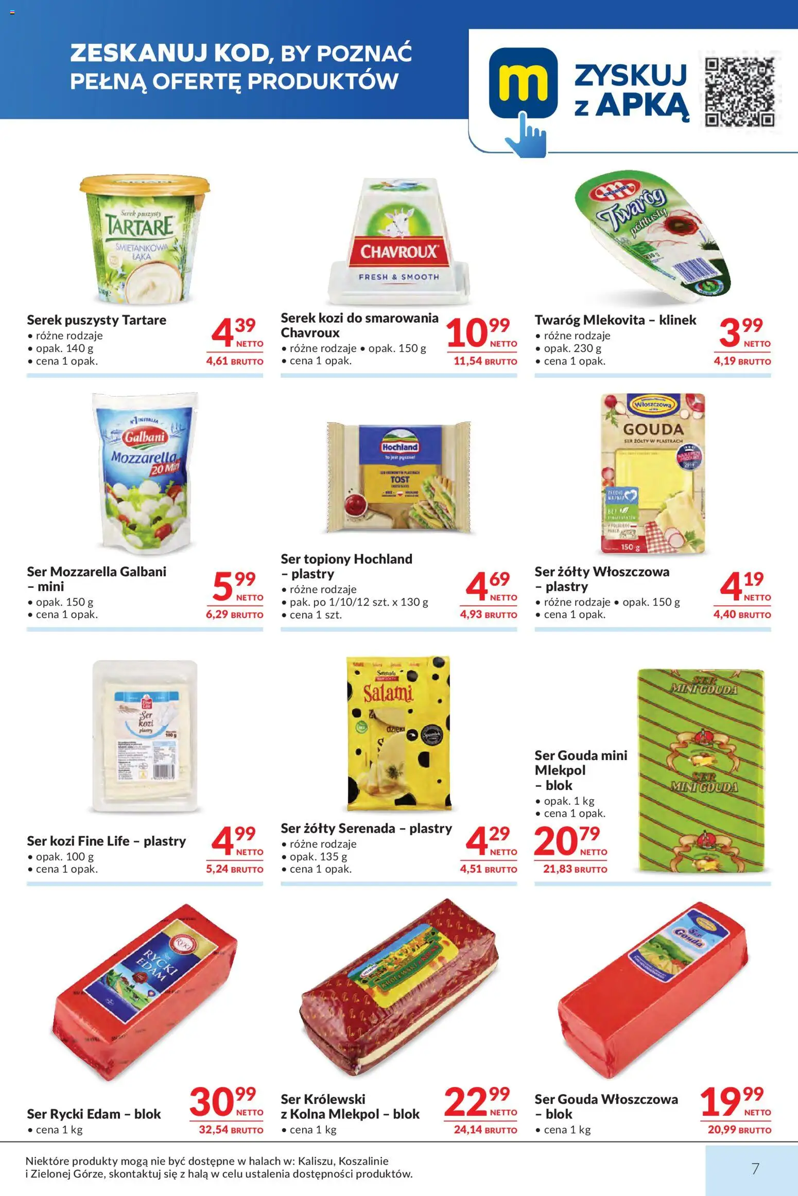 Makro gazetka od 28.04.2026 | Strona: 7 | Produkty: Ser kozi, Salami, Twaróg, Ser gouda