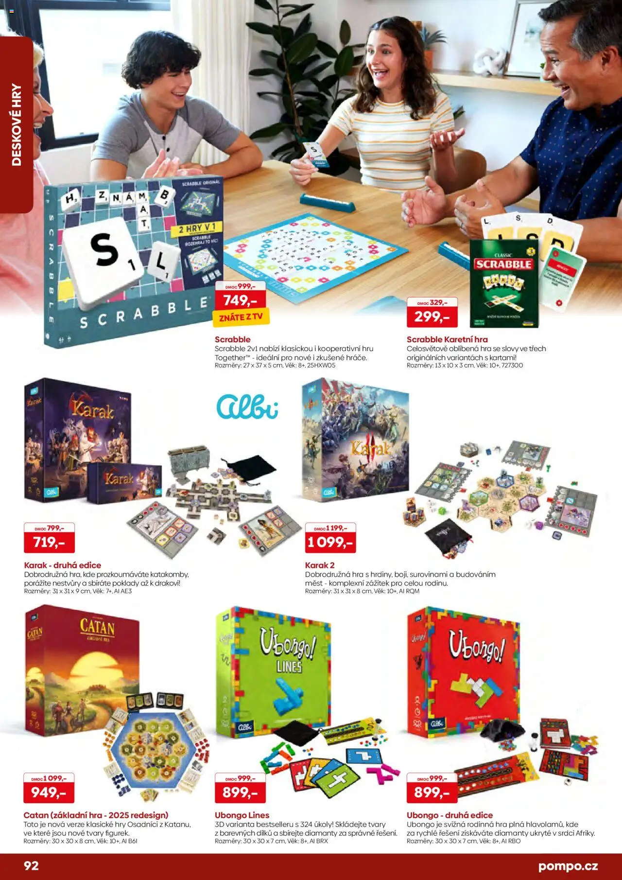 POMPO katalog Vánoce 2025 od 16.10.2025 | Strana: 92 | Produkty: Tv, Hra, Deskové hry