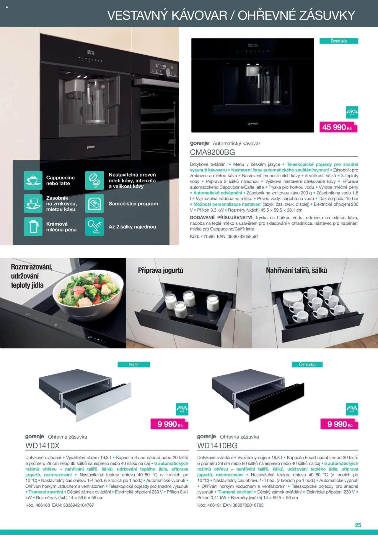 Möbelix leták - Gorenje od 29.03.2023 | Strana: 25 | Produkty: Čaj, Kávovar, Odměrka, Zásuvka