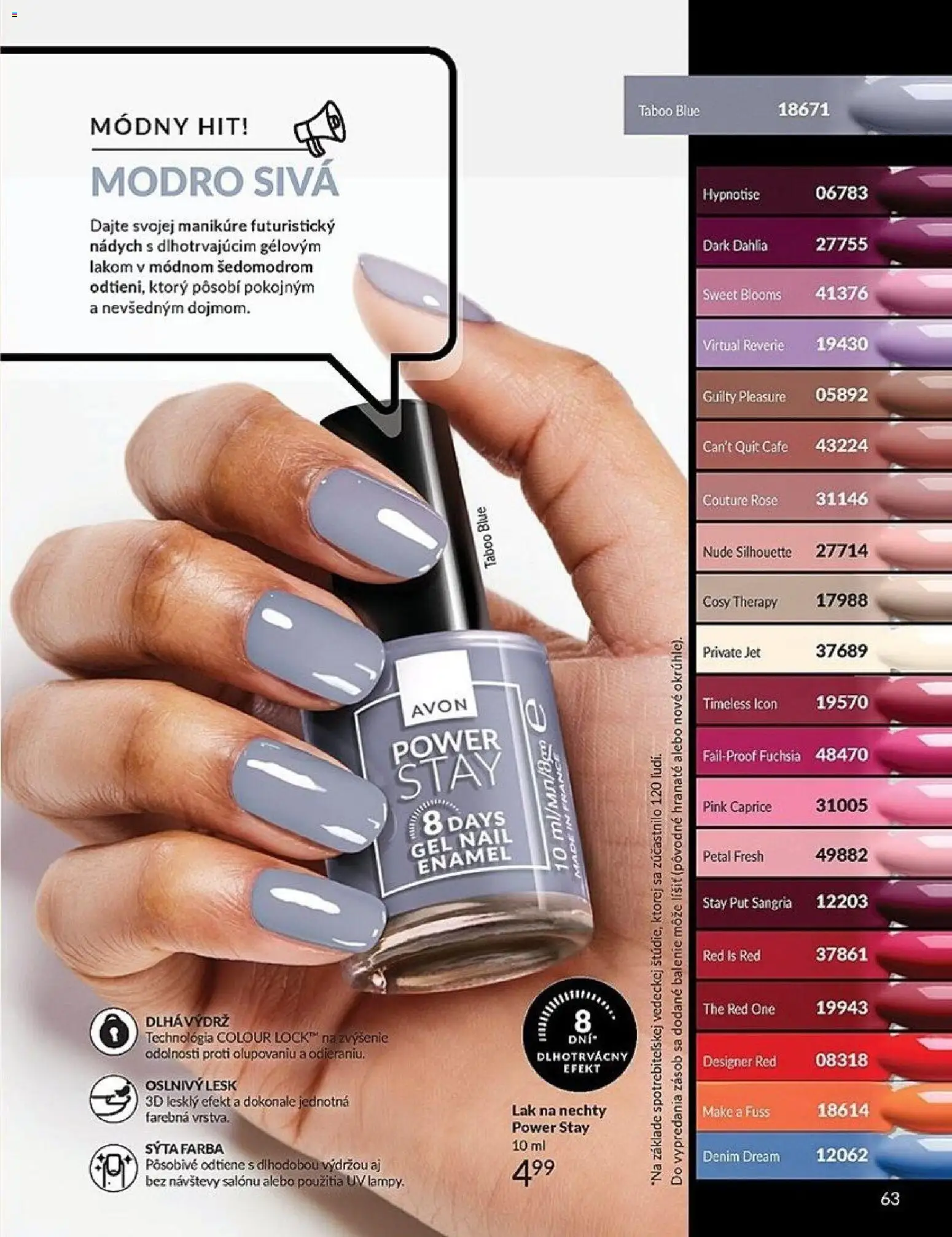 Nové Avon akcie – leták je platný od 01.04.2026 | Strana: 63 | Produkty: Lak na nechty