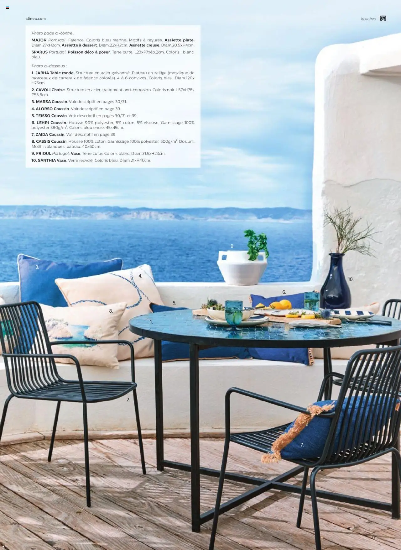 {H1} | Page: 37 | Produits: Cassis, Plateau, Table, Poisson