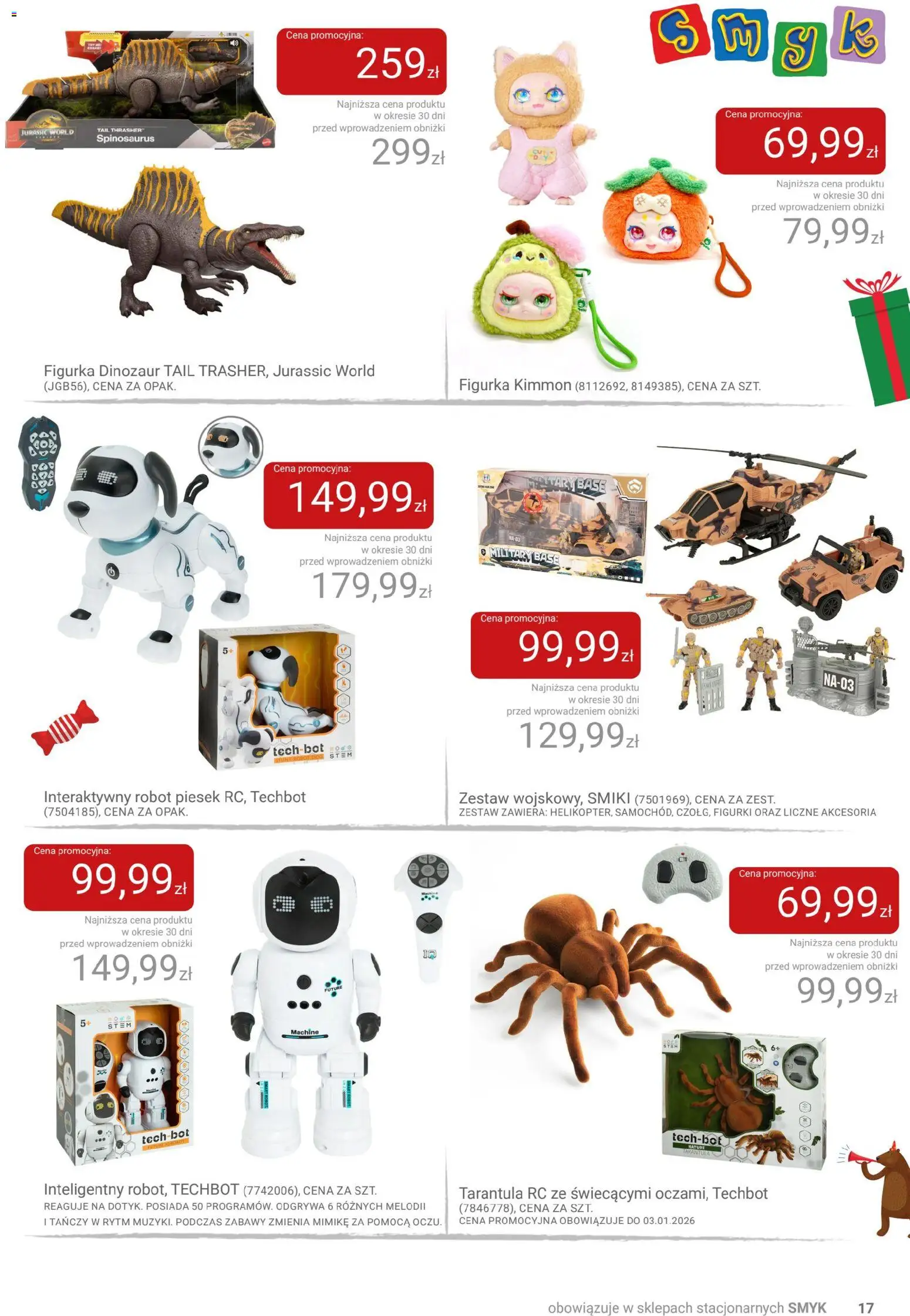 Smyk Gazetka od 02.12.2025 | Strona: 17 | Produkty: Robot, Figurki