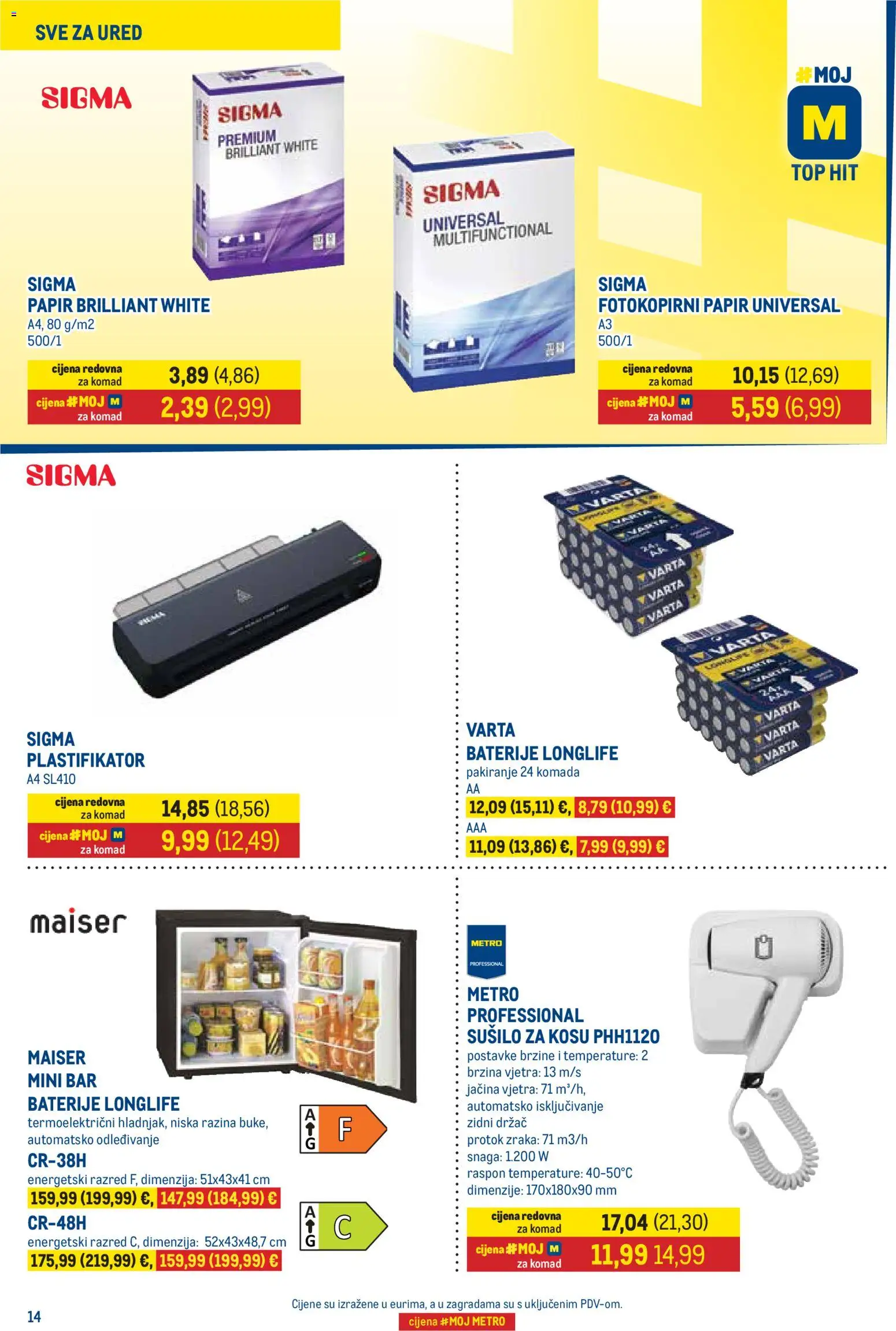 Metro katalog | vrijedi od 16.01.2026 | Stranica: 10 | Proizvodi: Sušilo za kosu, Baterije