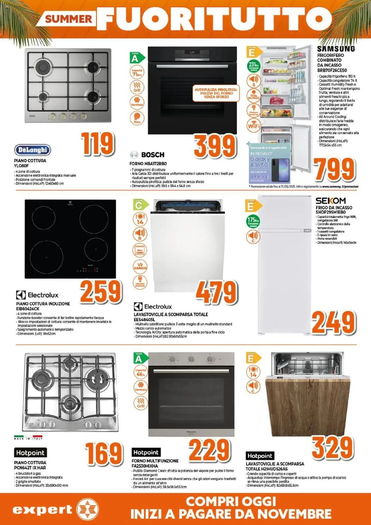 Volantino Expert del 31.07.2025 | Pagina: 6 | Prodotti: Acqua, Lavastoviglie, Satellitare, Frigorifero