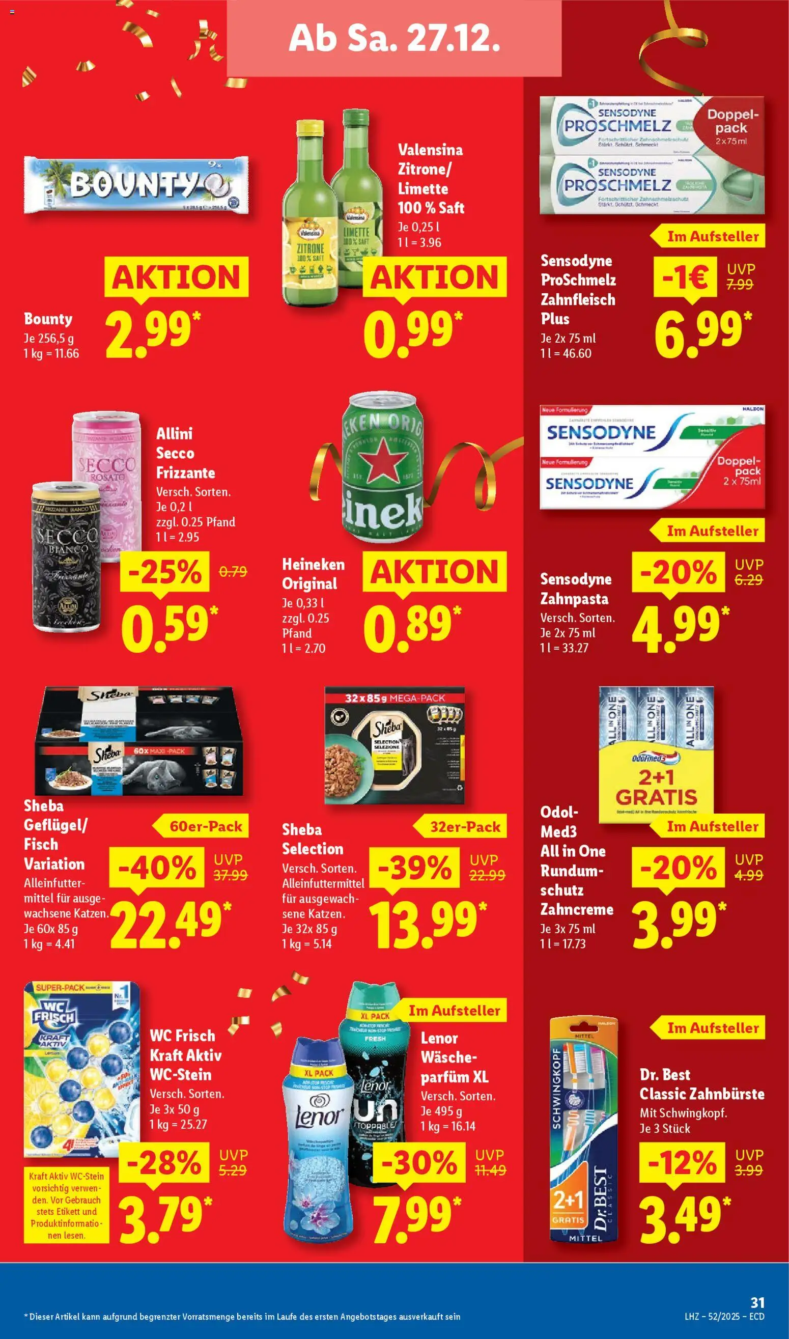 Lidl - Prospekt – gültig ab 22.12.2025 | Seite: 51 | Produkte: Parfüm, Heineken, Limette, Saft