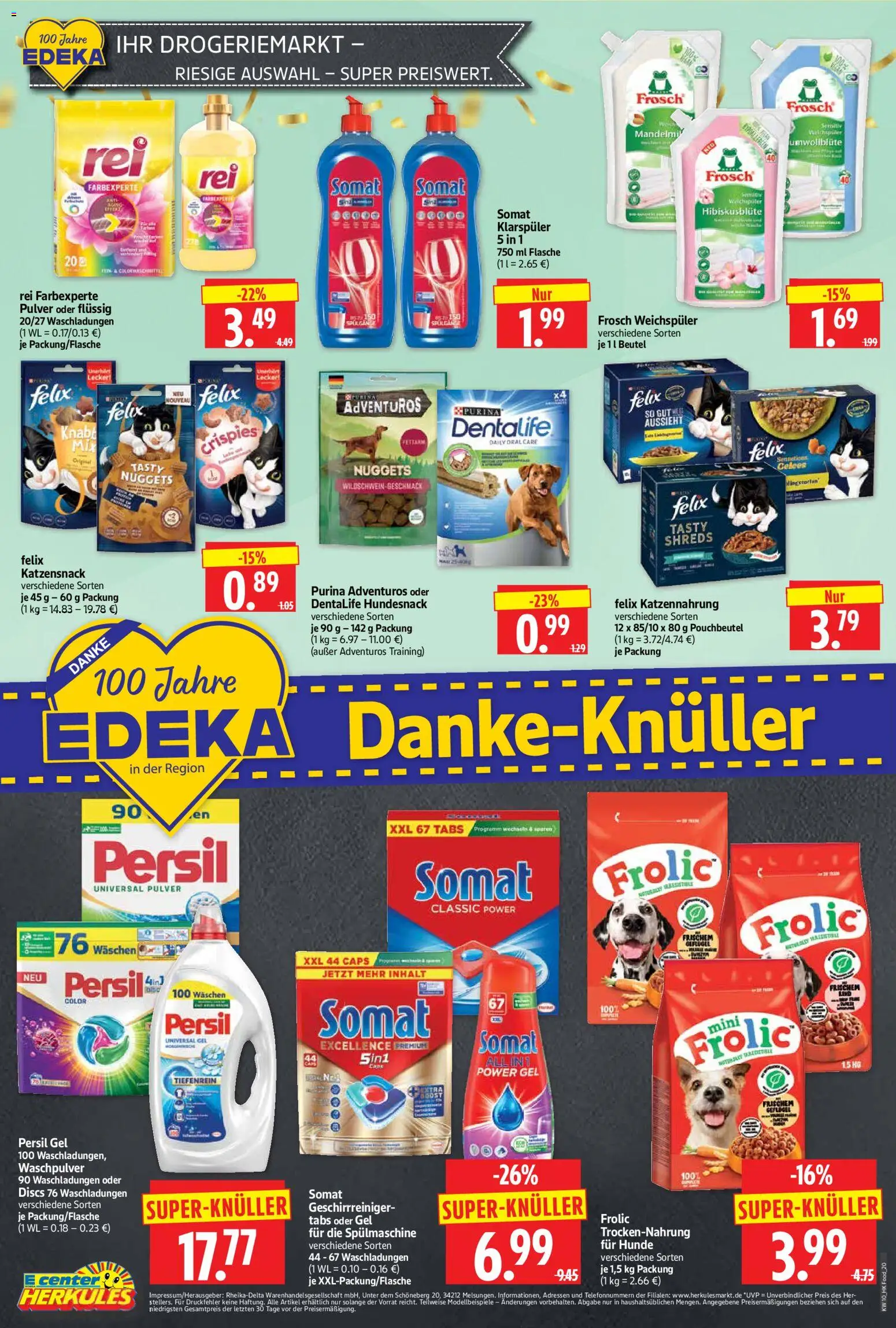 HERKULES Prospekt 	 – gültig ab 02.03.2026 | Seite: 18 | Produkte: Waschpulver, Weichspüler, Klarspüler, Persil
